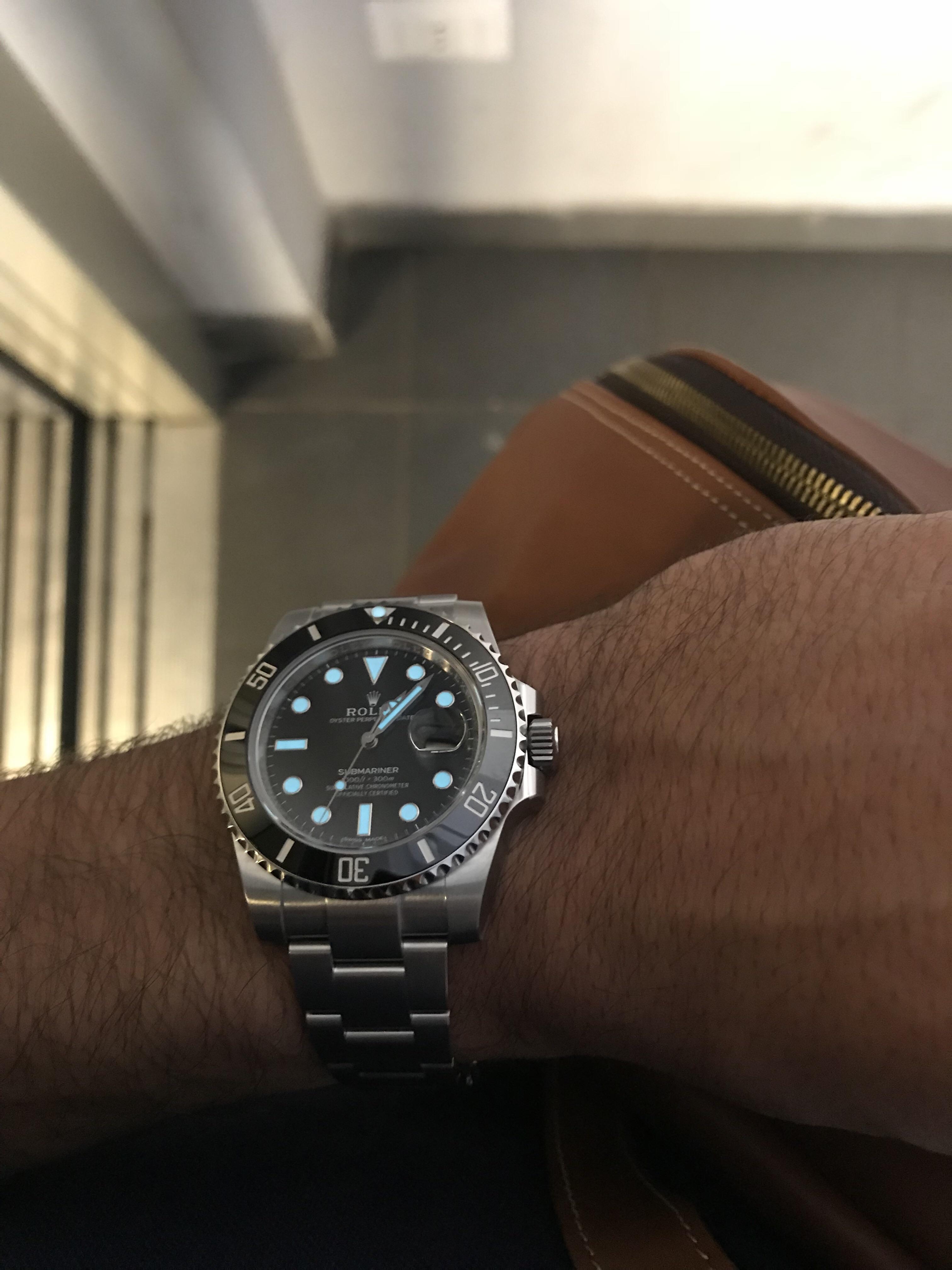 [Rolex Submariner] The way it glows! via /r/Watches The WristWatch