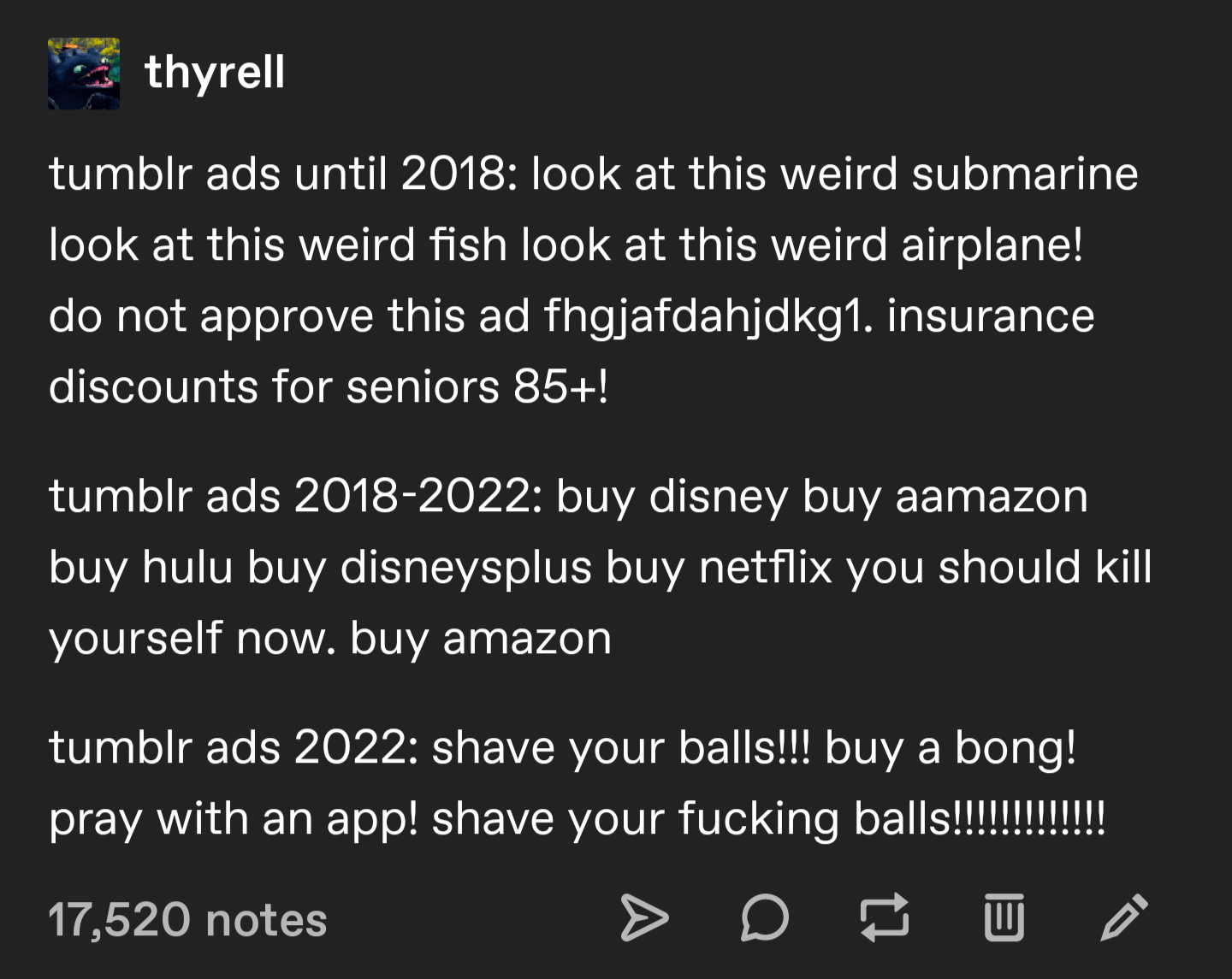 Tumblr ads timeline r/CuratedTumblr