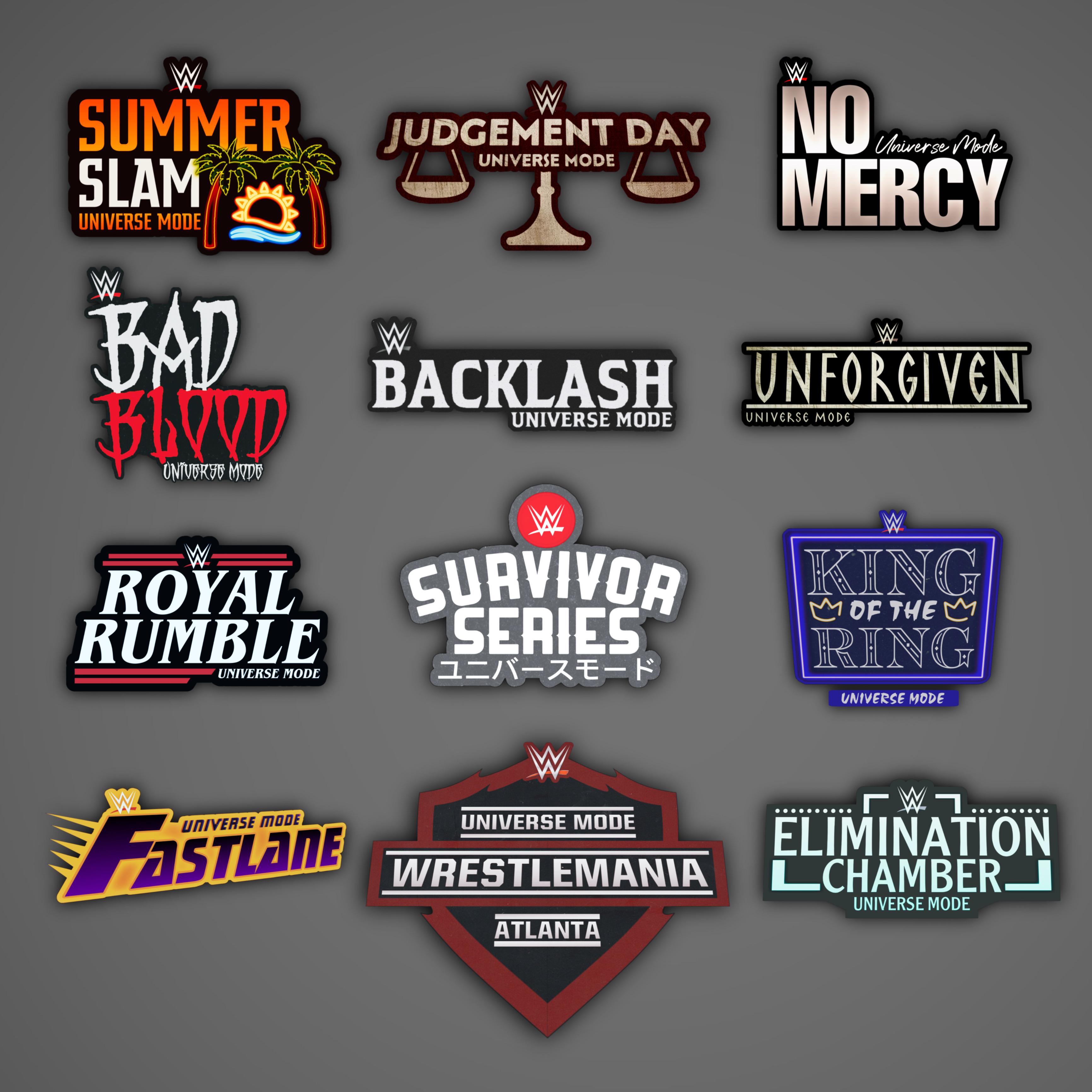 Wwe Event Logos