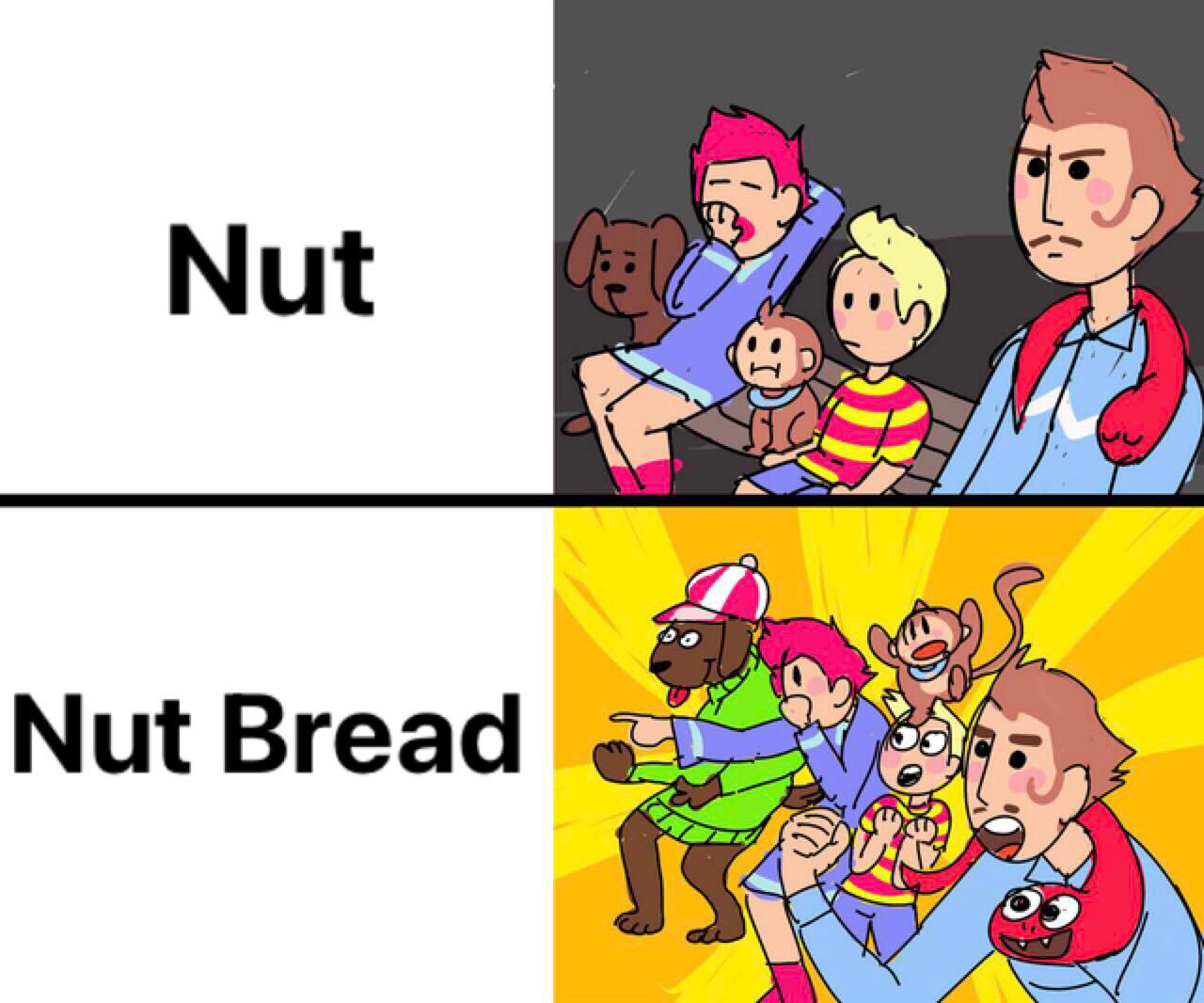 Saw this template and just started playing Mother 3. r/shitpostbound