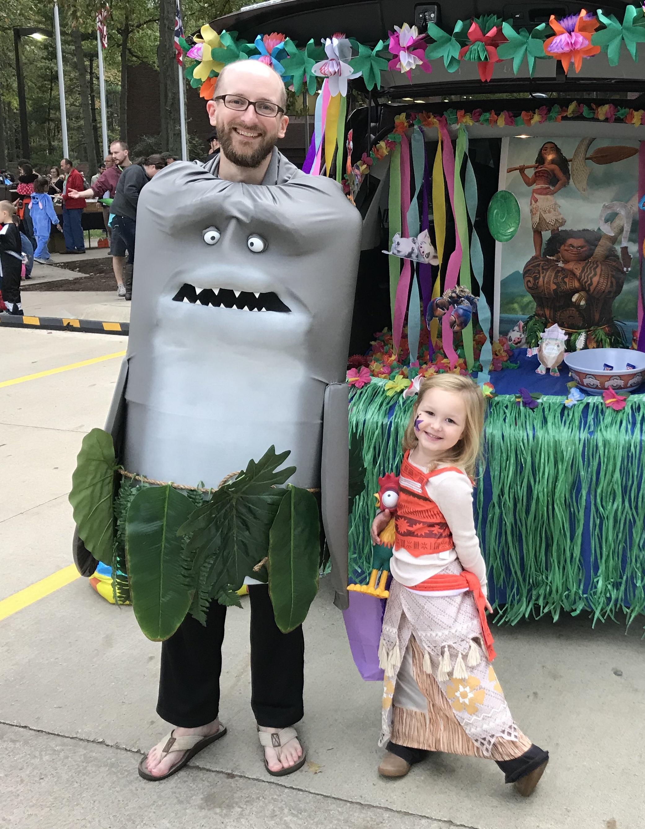 My daughter asked me to be Maui for Halloween. I’m a skinny white guy