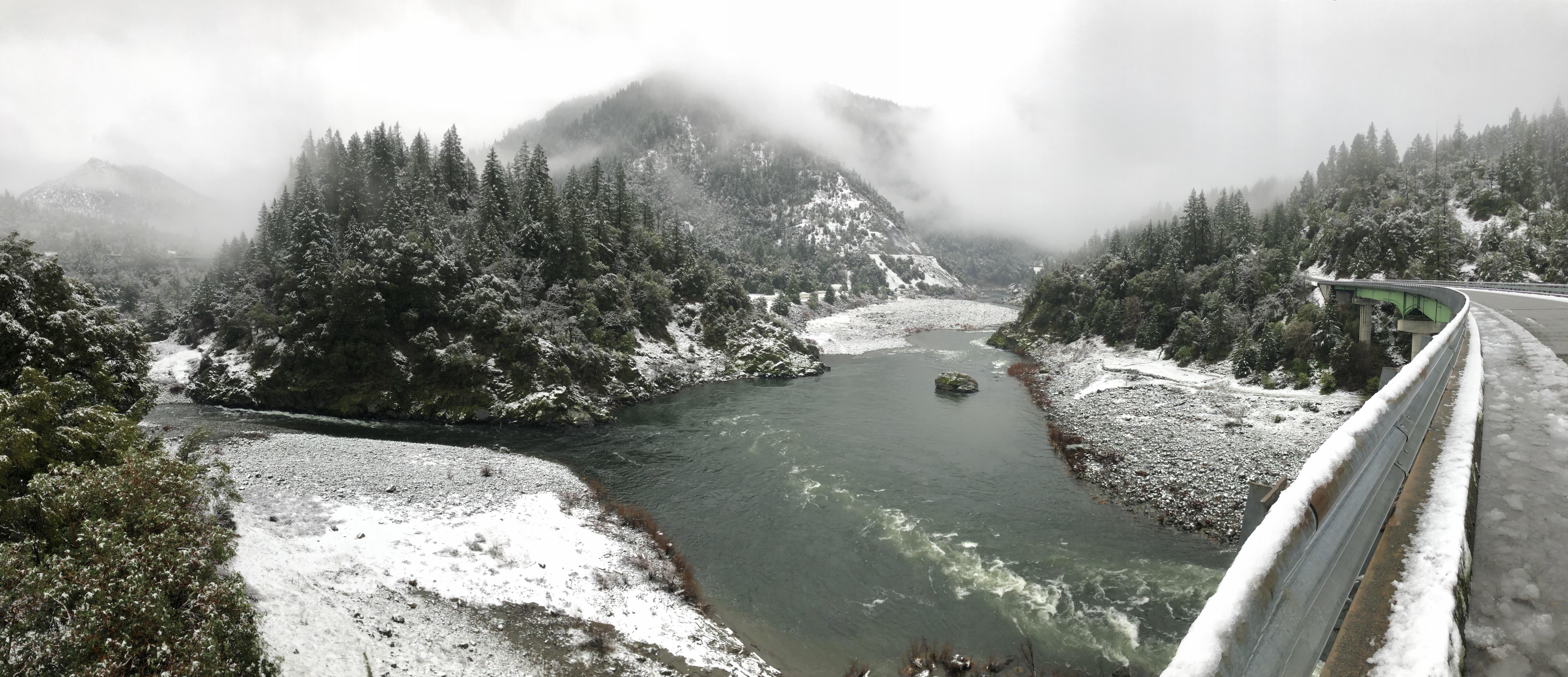 The confluence of the Salmon River and Klamath River in Northern