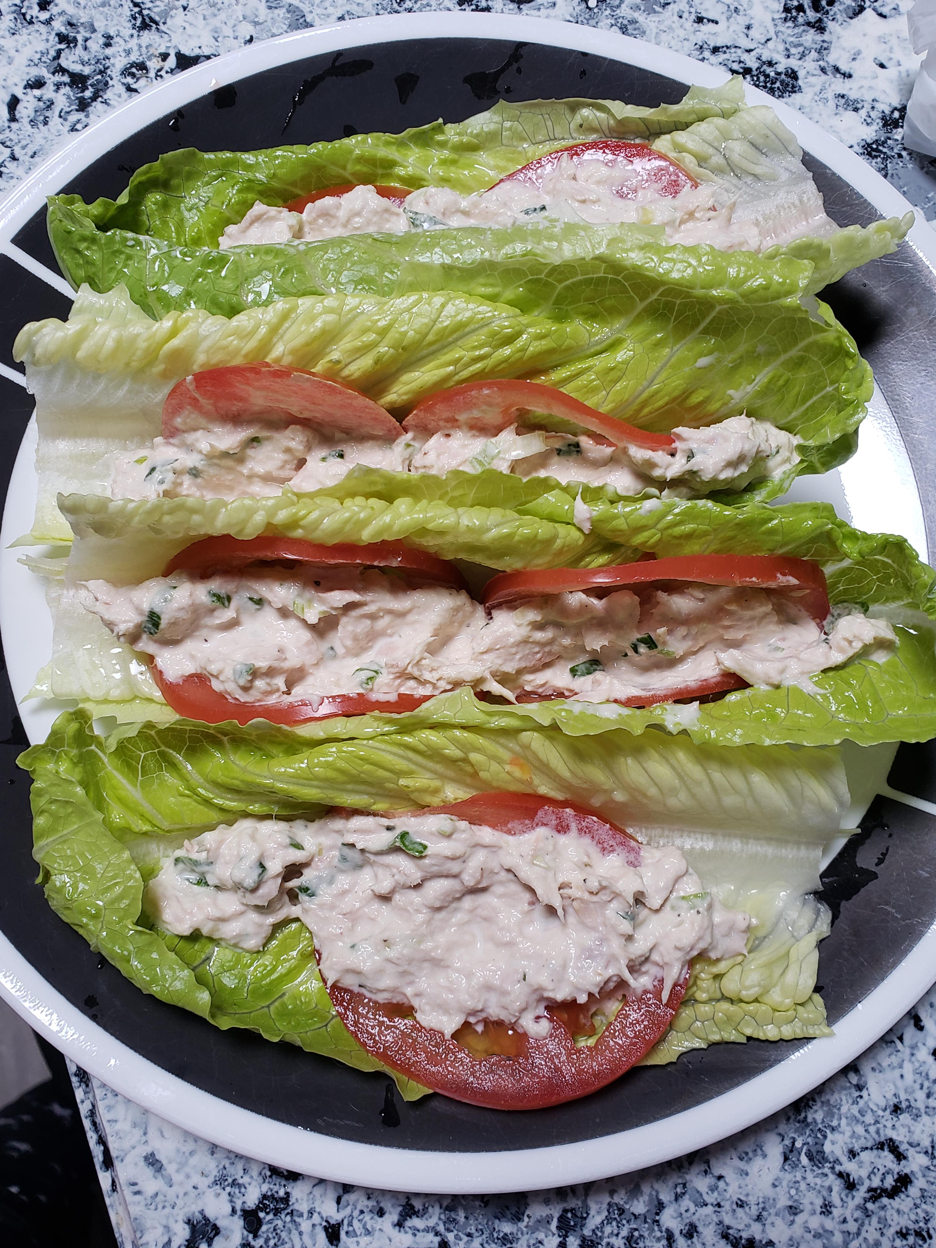 Tuna Lettuce Wraps for lunch r/ketorecipes