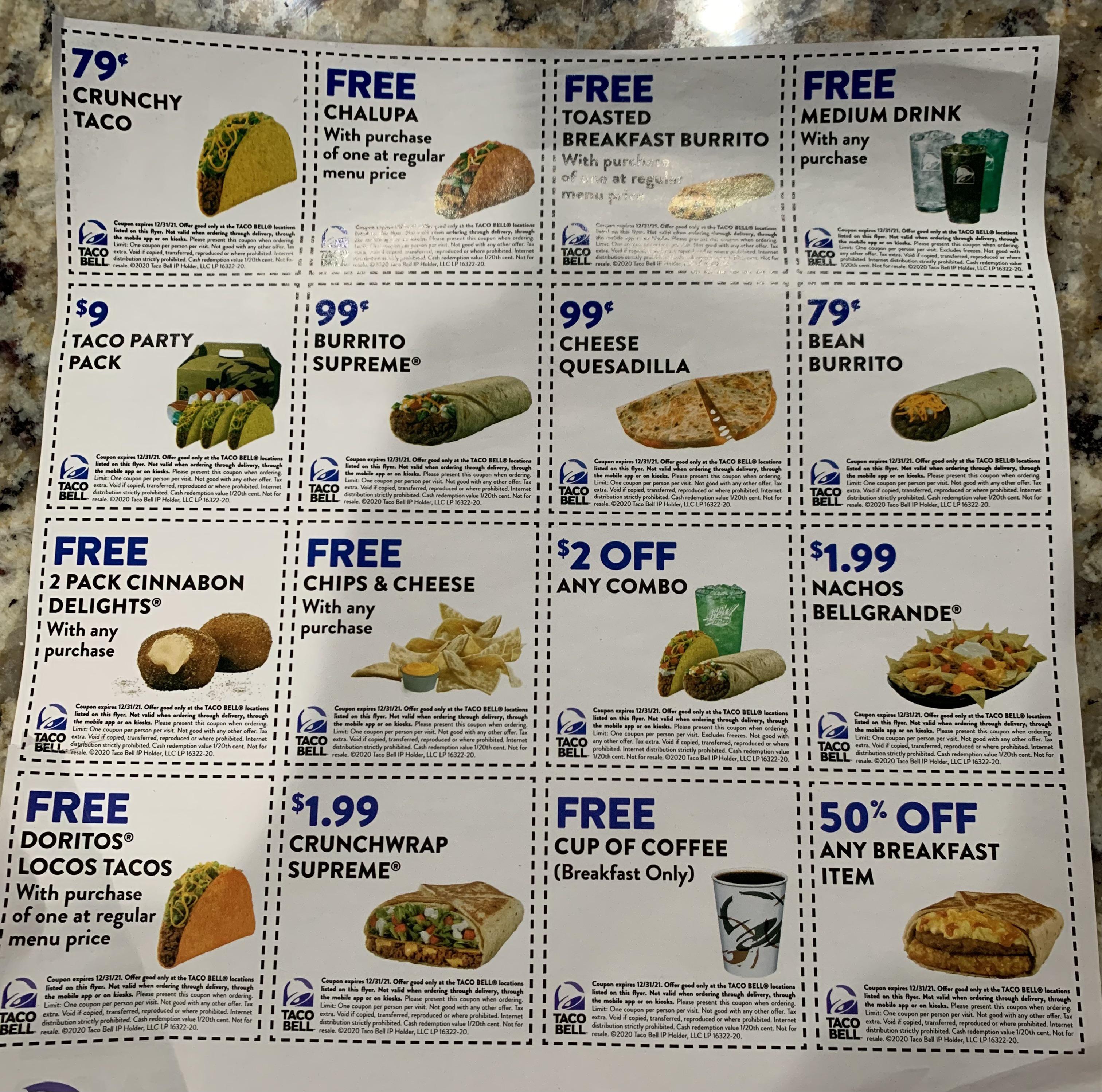 Great local Taco Bell coupons (Ventura CA). Any other cities have these