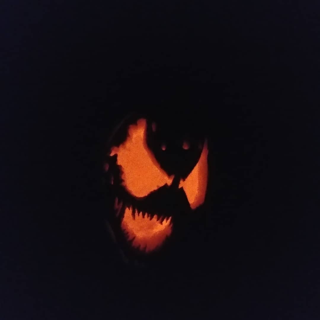 The final results of my pumpkin this season, Carnage. PumpkinStencils