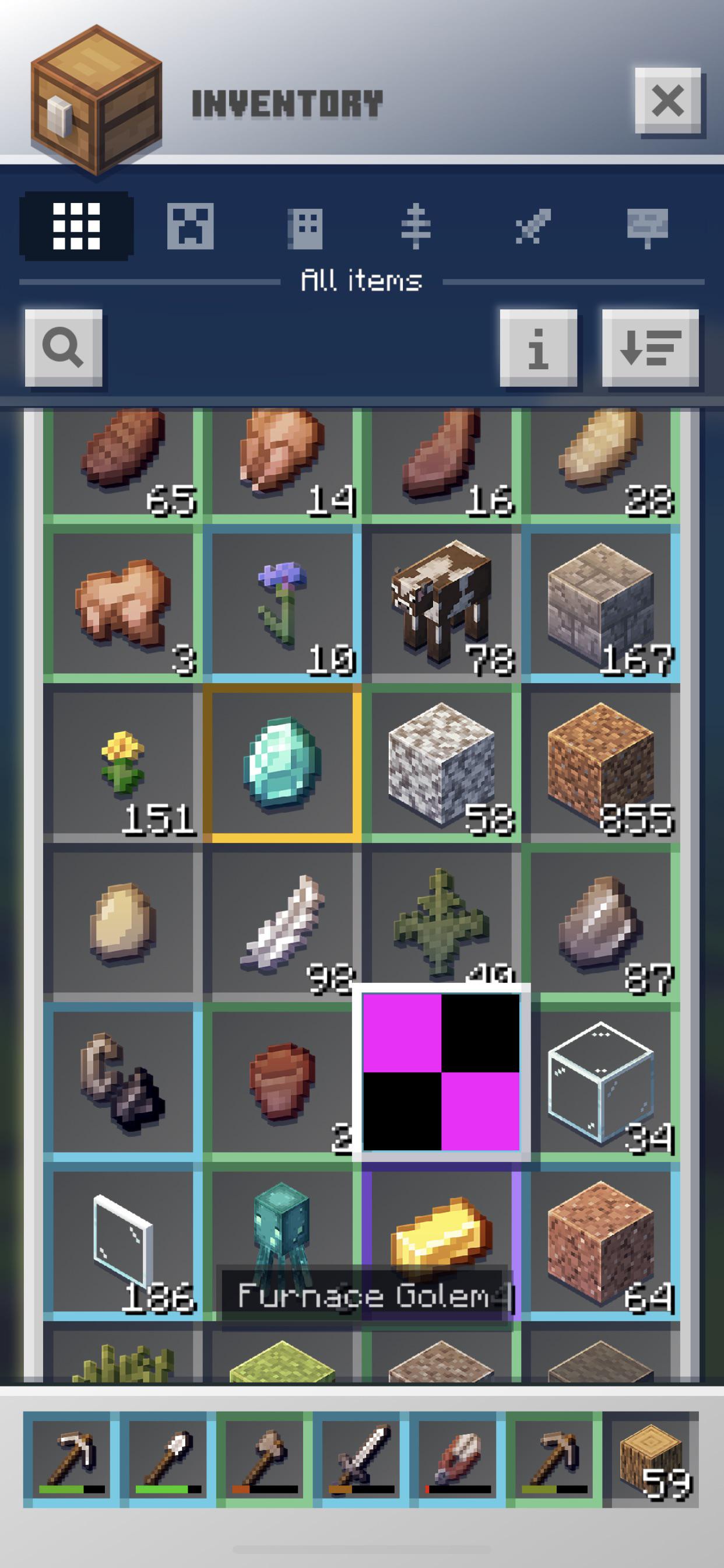 New Furnace Golem Texture Doesn’t Load on iPhone XS Max 13.4 Beta 5 r