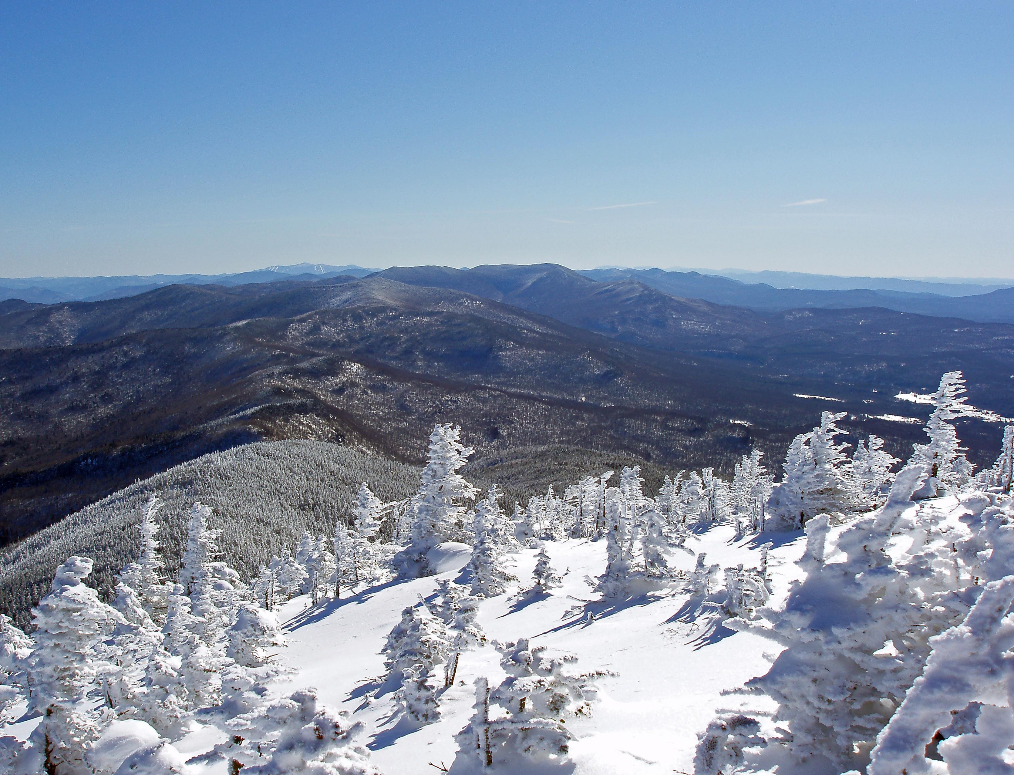 View looking south from Mt Abraham, Green Mountain National Forest