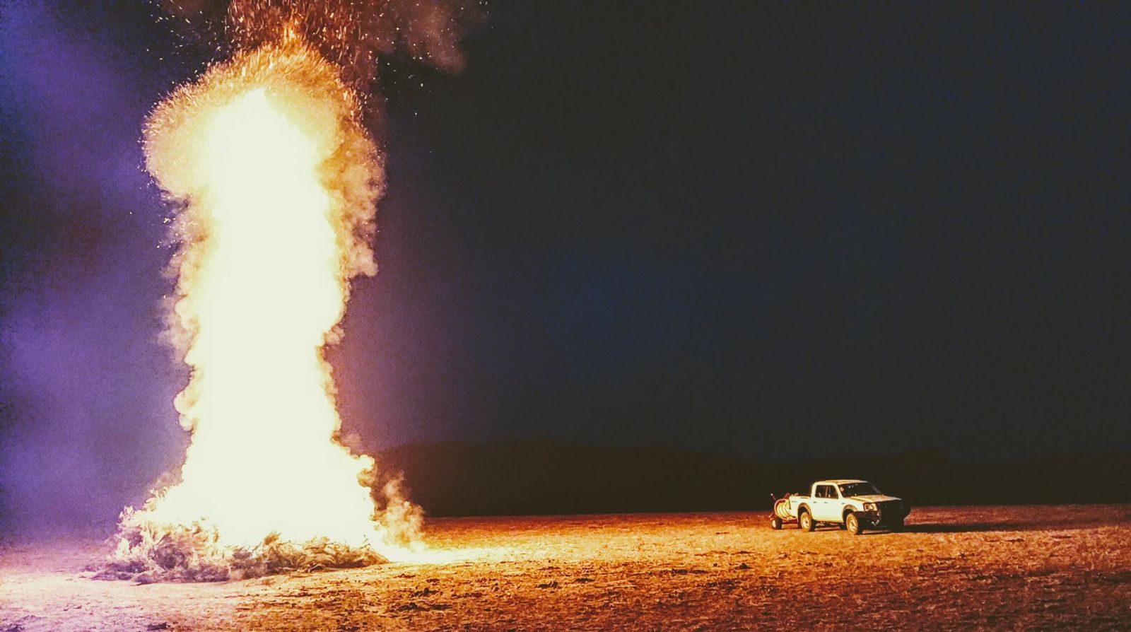 Burning off some weeds that had taken over our paddock. Central West