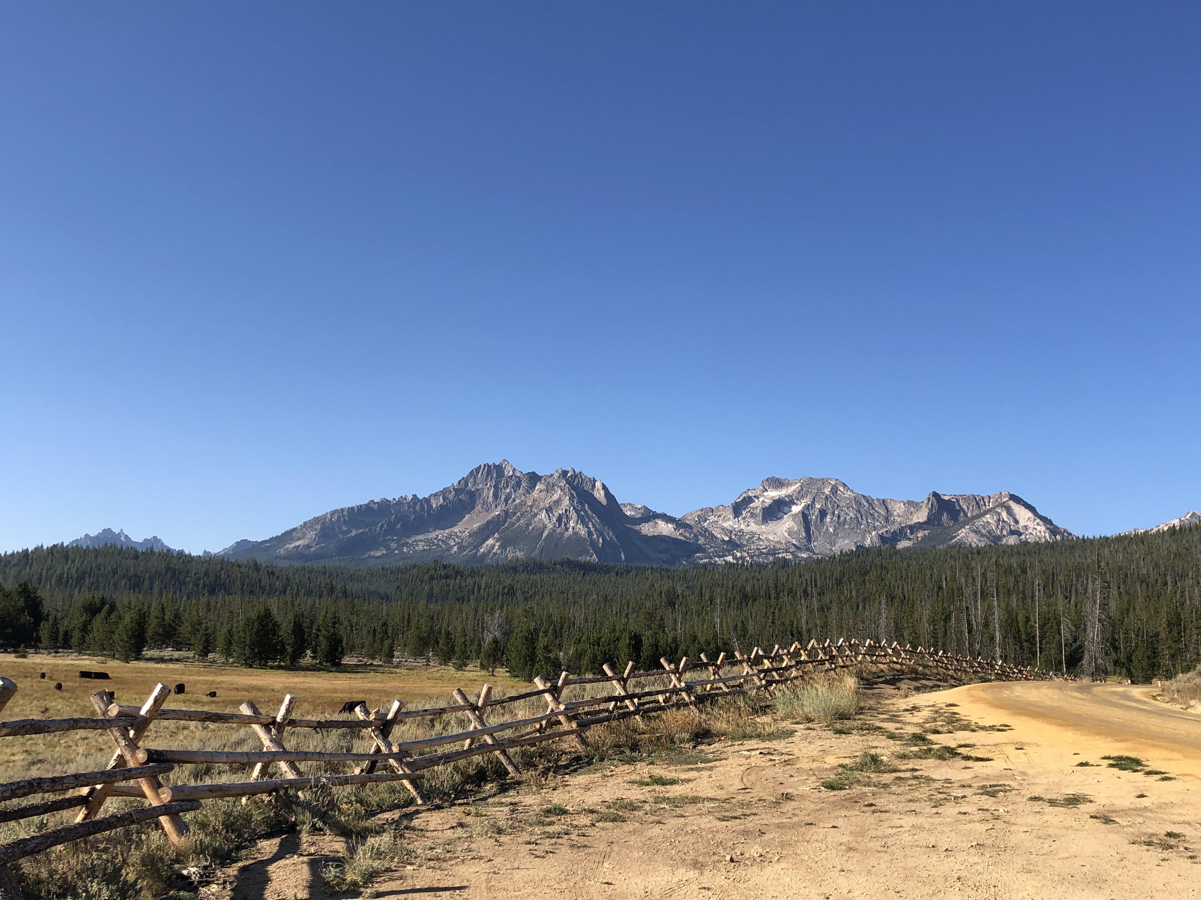 Morning view up near the Sawtooths in Stanley, ID on this weekend's