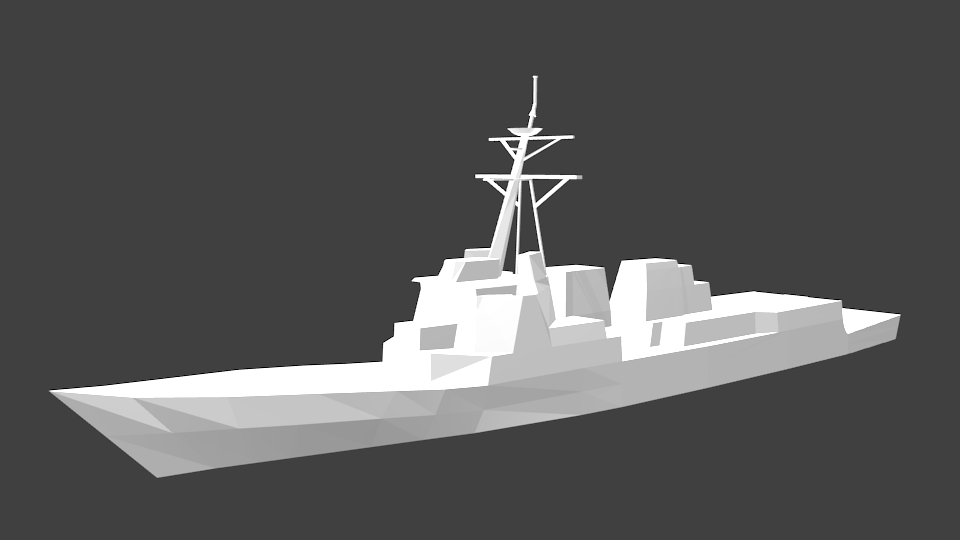 Low Poly War Ship I made Wip any pointers r/blender