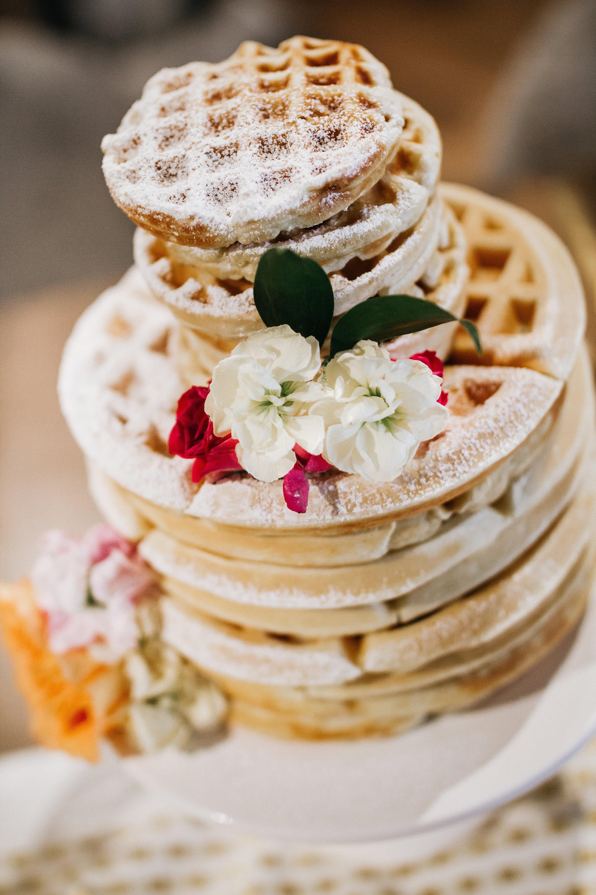 Check out our wedding brunch waffle cake. I love it so much I had to