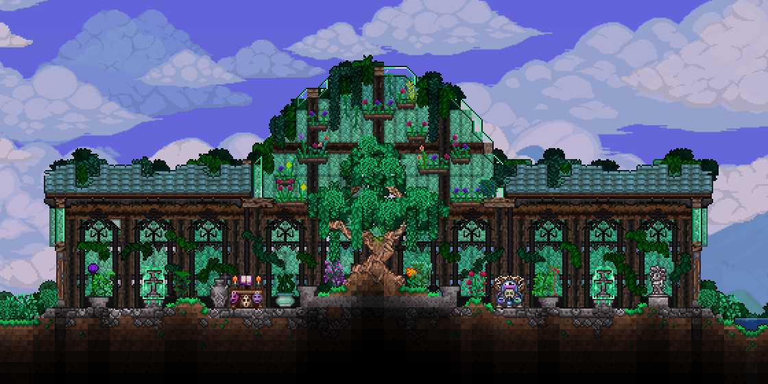 Overgrown greenhouse r/Terraria