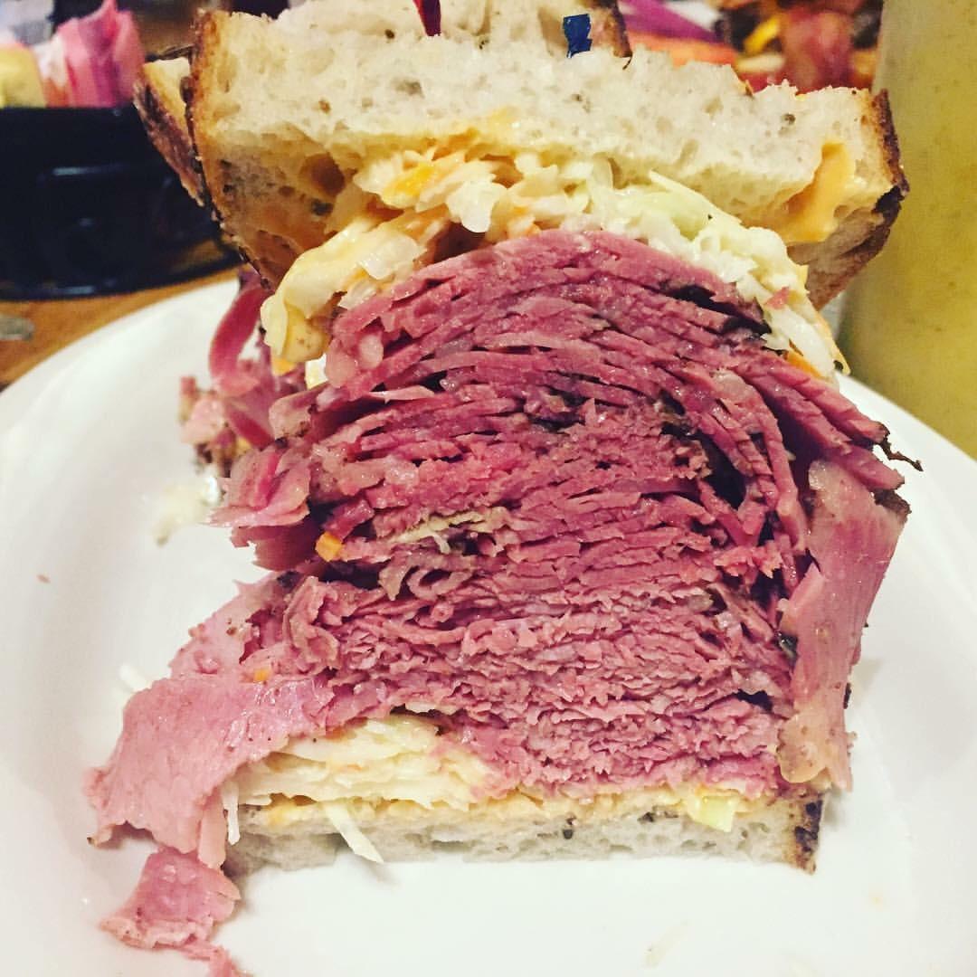 The 3 (Corned Beef, Pastrami, Coleslaw, and Russian dressing) at Sarge