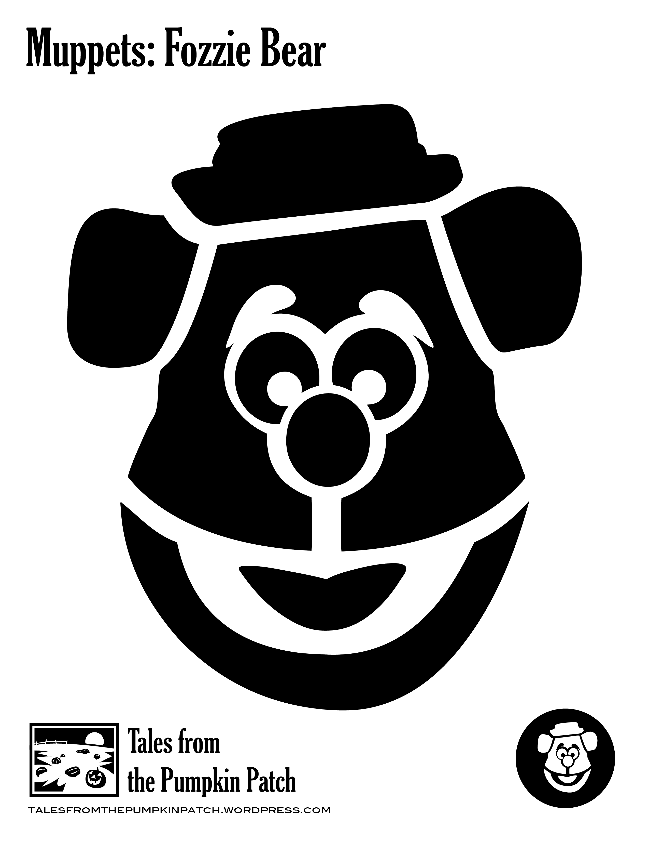 Muppets Fozzie (Pumpkin Stencil Pumpkin Pattern Pumpkin Template