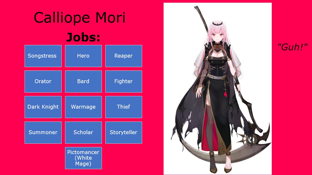 hololive FF Job Compilation Calliope Mori r/Hololive
