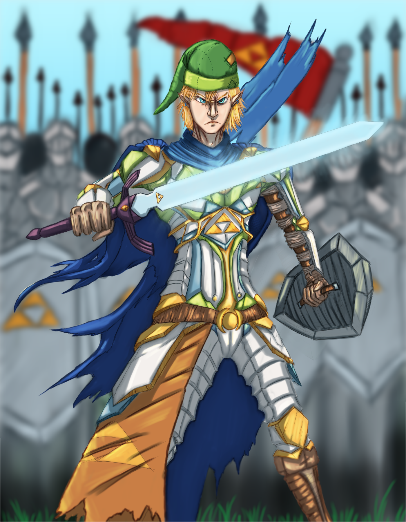 [ALL] Fanart for adult link as a Hylian commander (byme