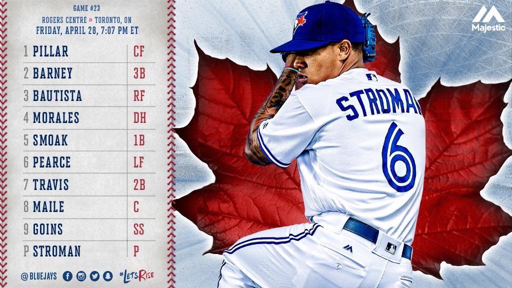 Blue Jays lineup for April 28th vs TBR r/Torontobluejays
