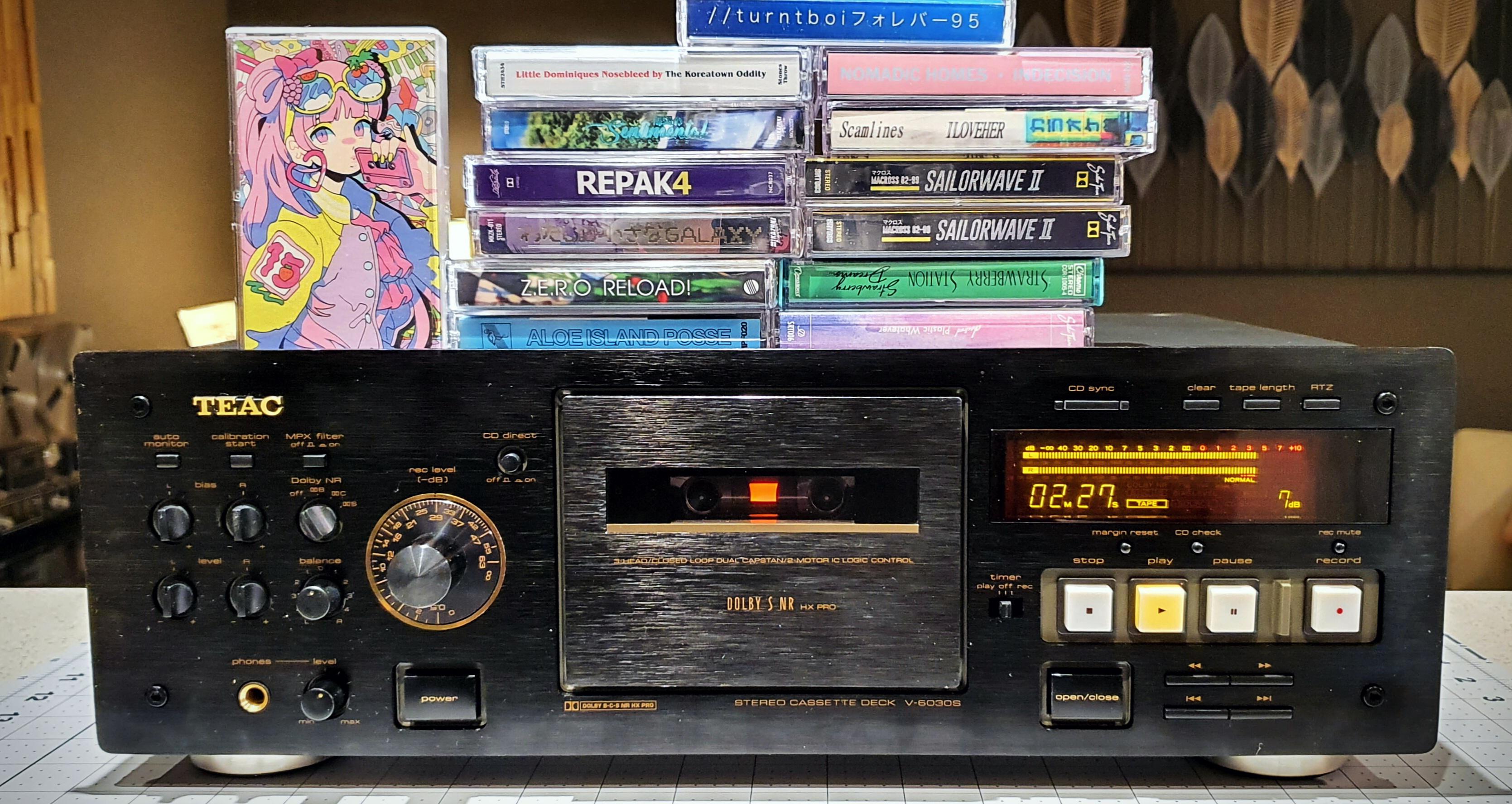 eBay pickup Refurbished TEAC V6030S, 3head cassette deck r