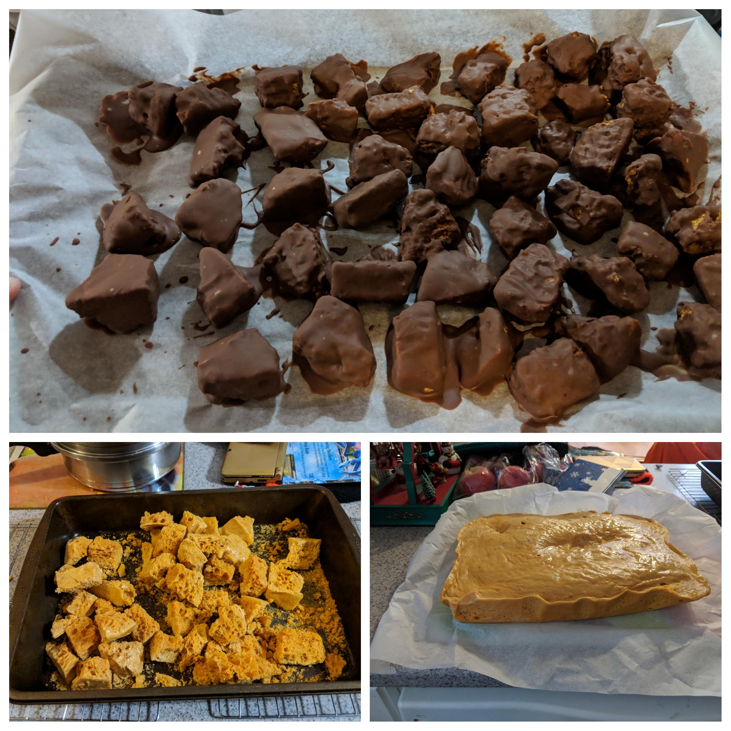 [Homemade] Chocolate Covered Sponge Toffee! r/food