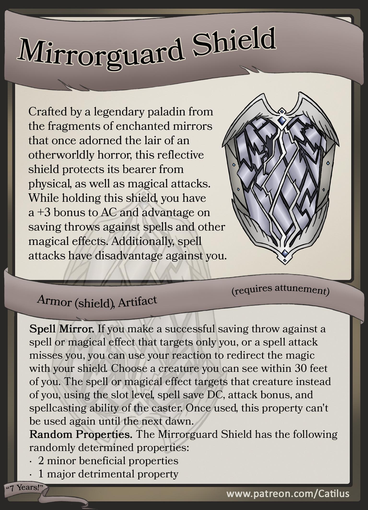 [OC] [HOMEBREW] Shield (Artifact) D&D Item by Catilus