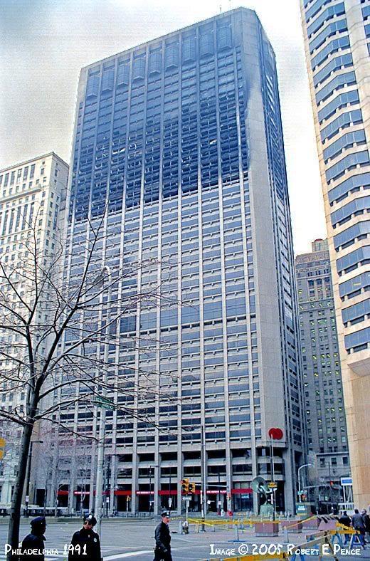 One Meridian Plaza after the fire, it sat there for almost 8 years