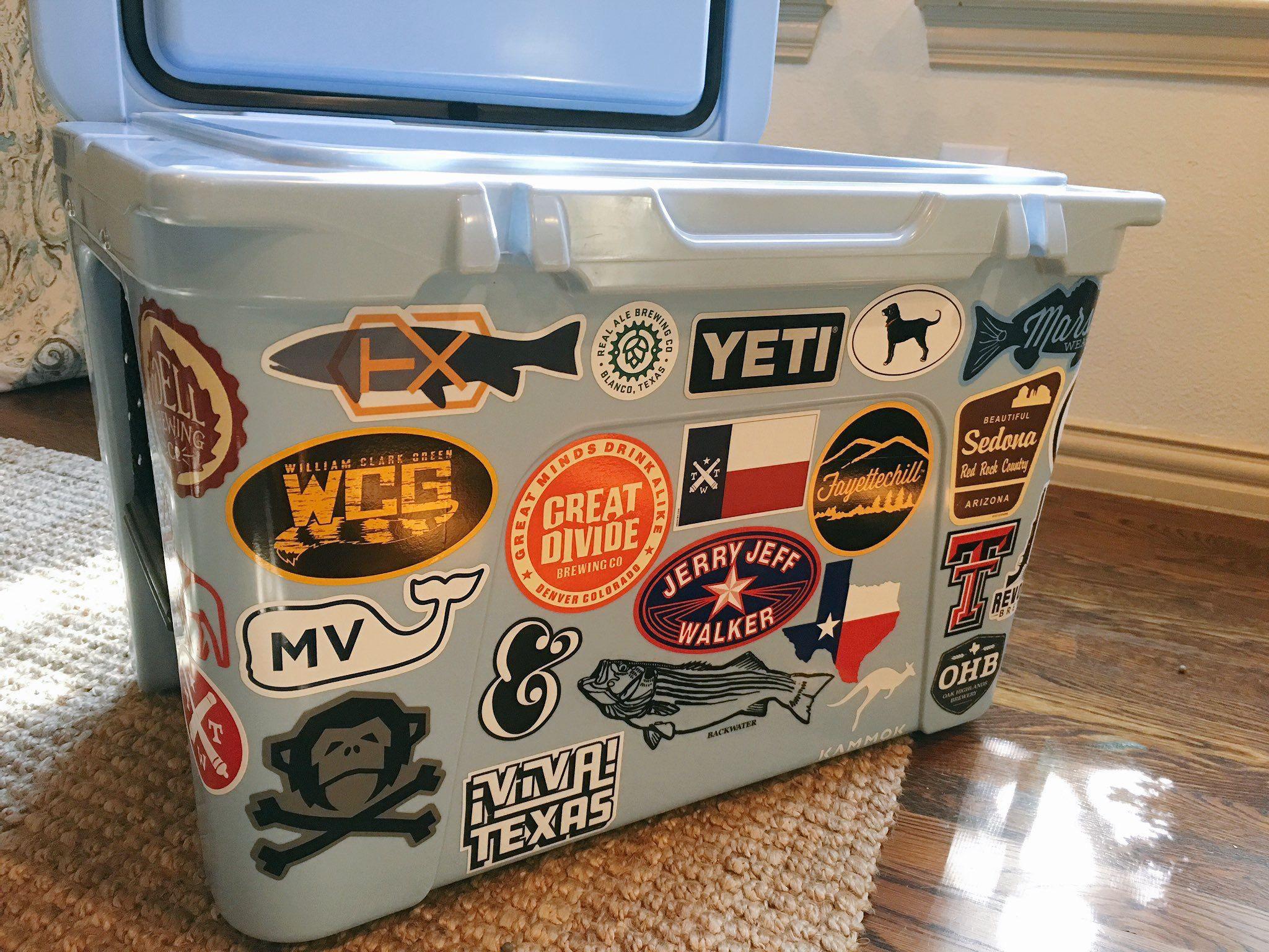 Why do people put stickers on their yeti hard coolers? Is it because it