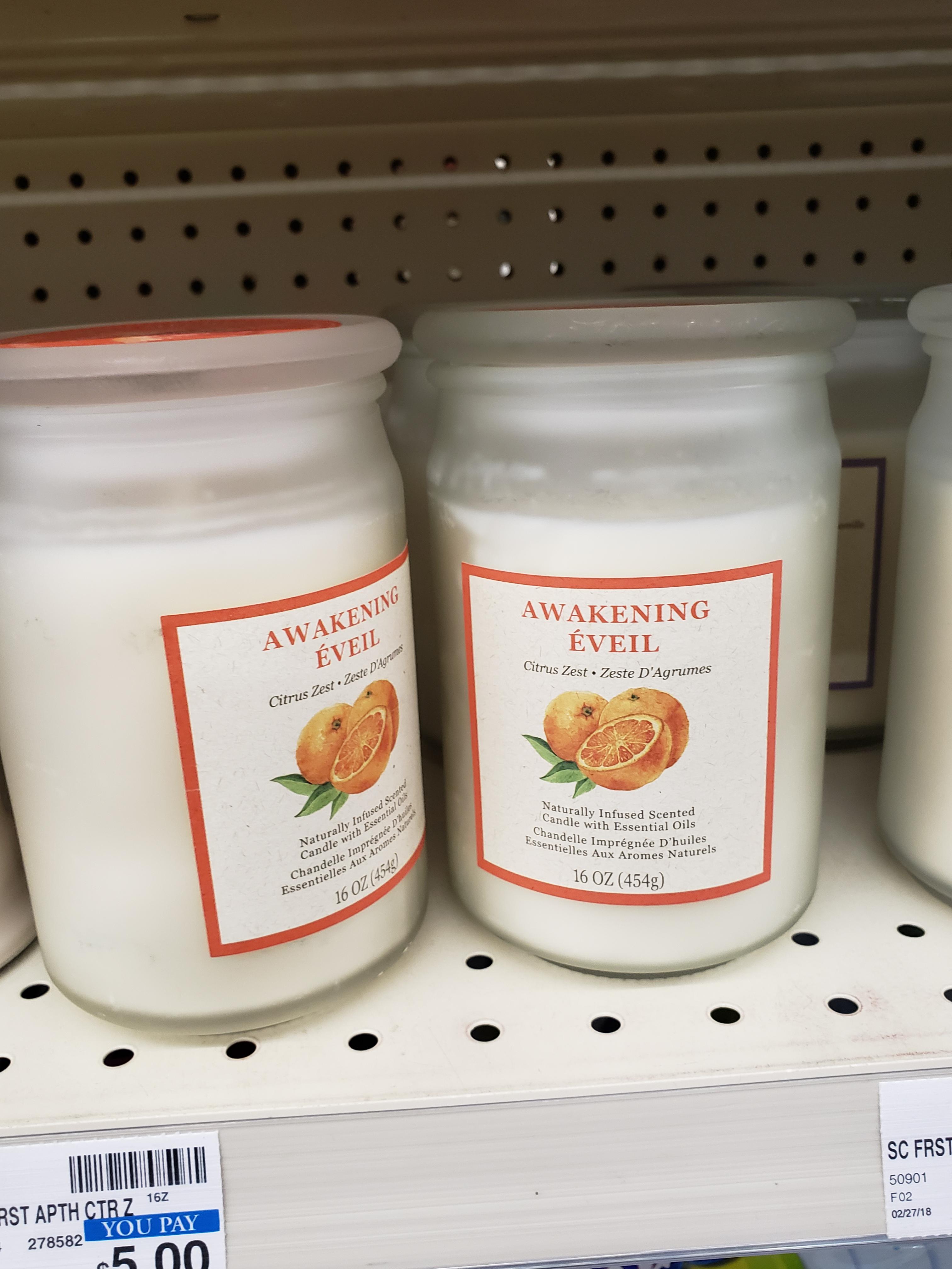 Every time I light my new candle from CVS, the lights flicker, picture