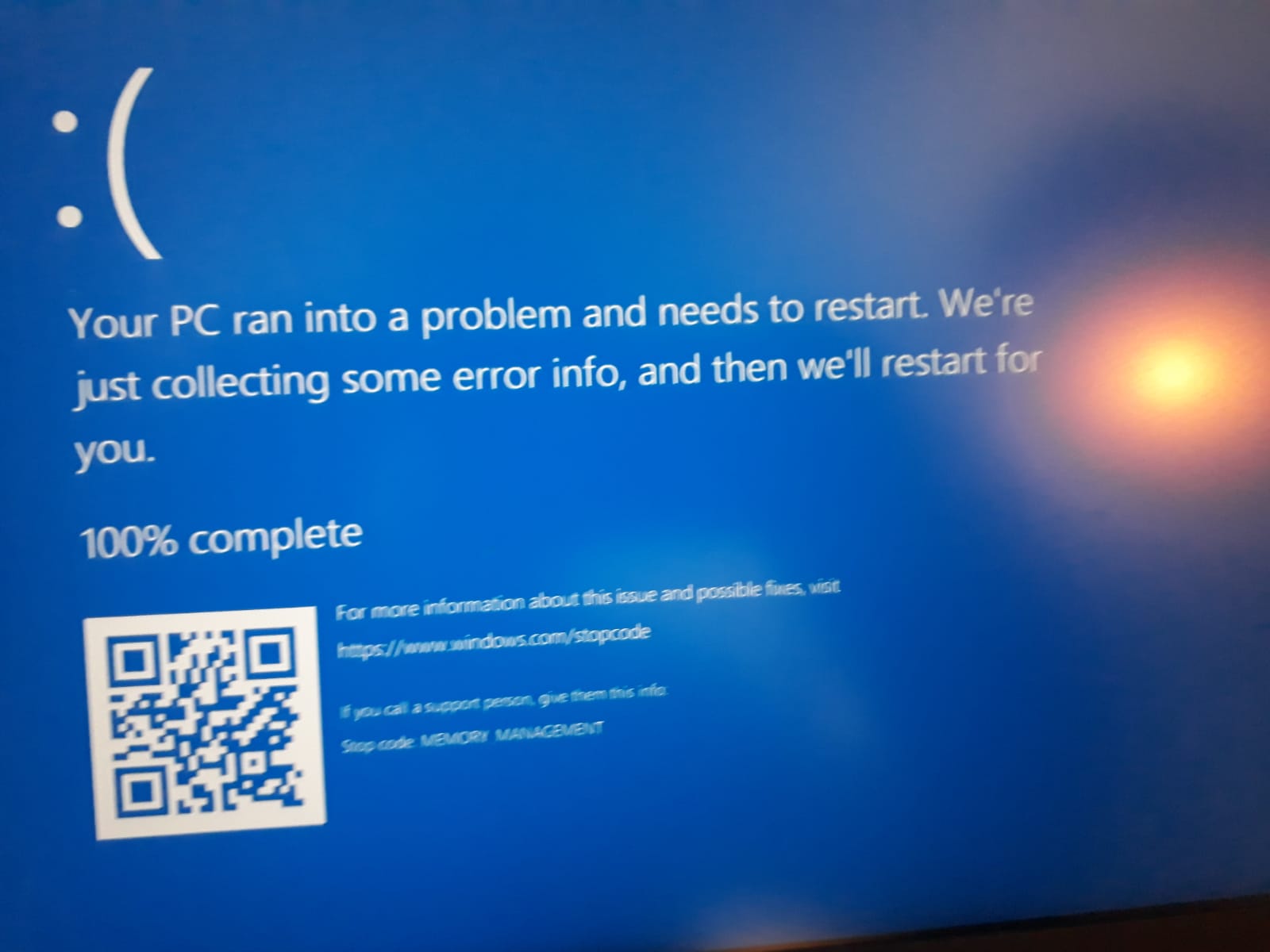 Blue screen of death on a brand new laptop, my dad just bought this
