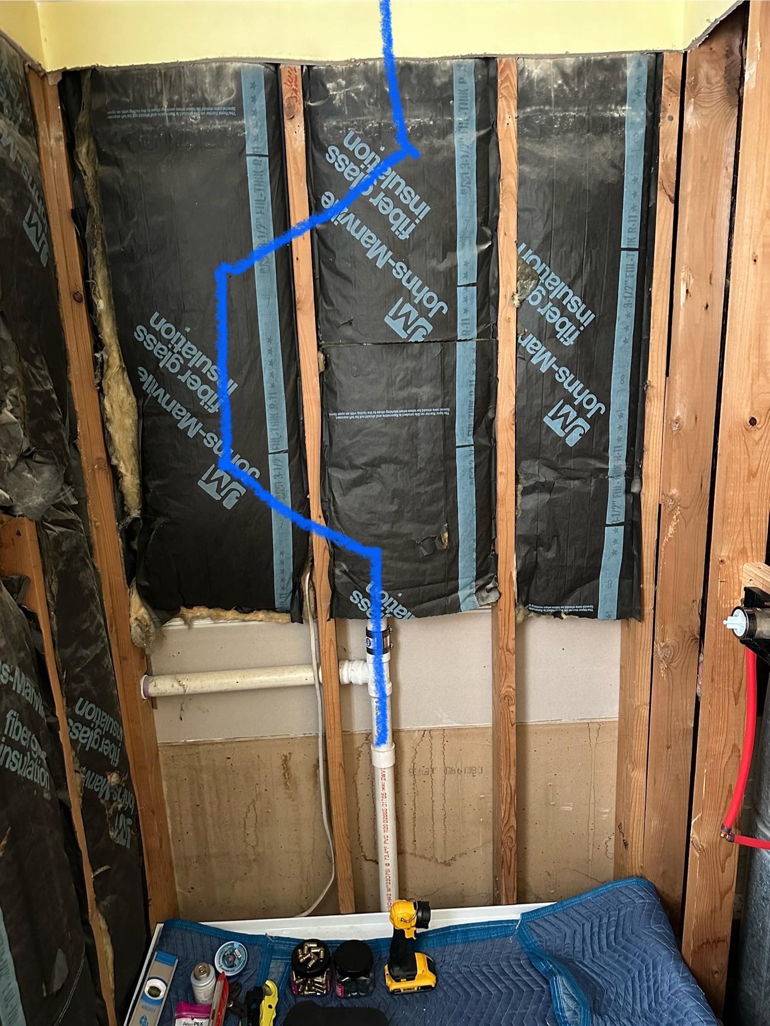 Moving vent pipe around niche r/Plumbing
