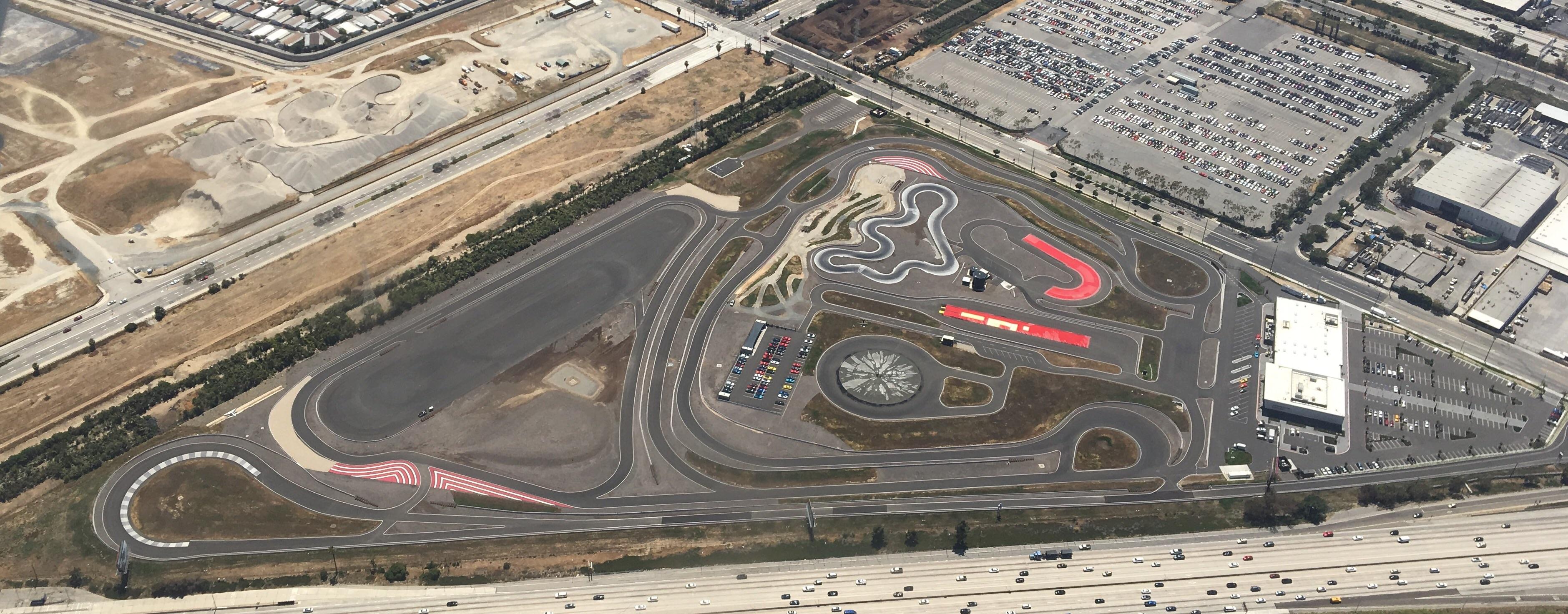 I flew over Porsche's 60 million Experience Center in Carson, CA for a