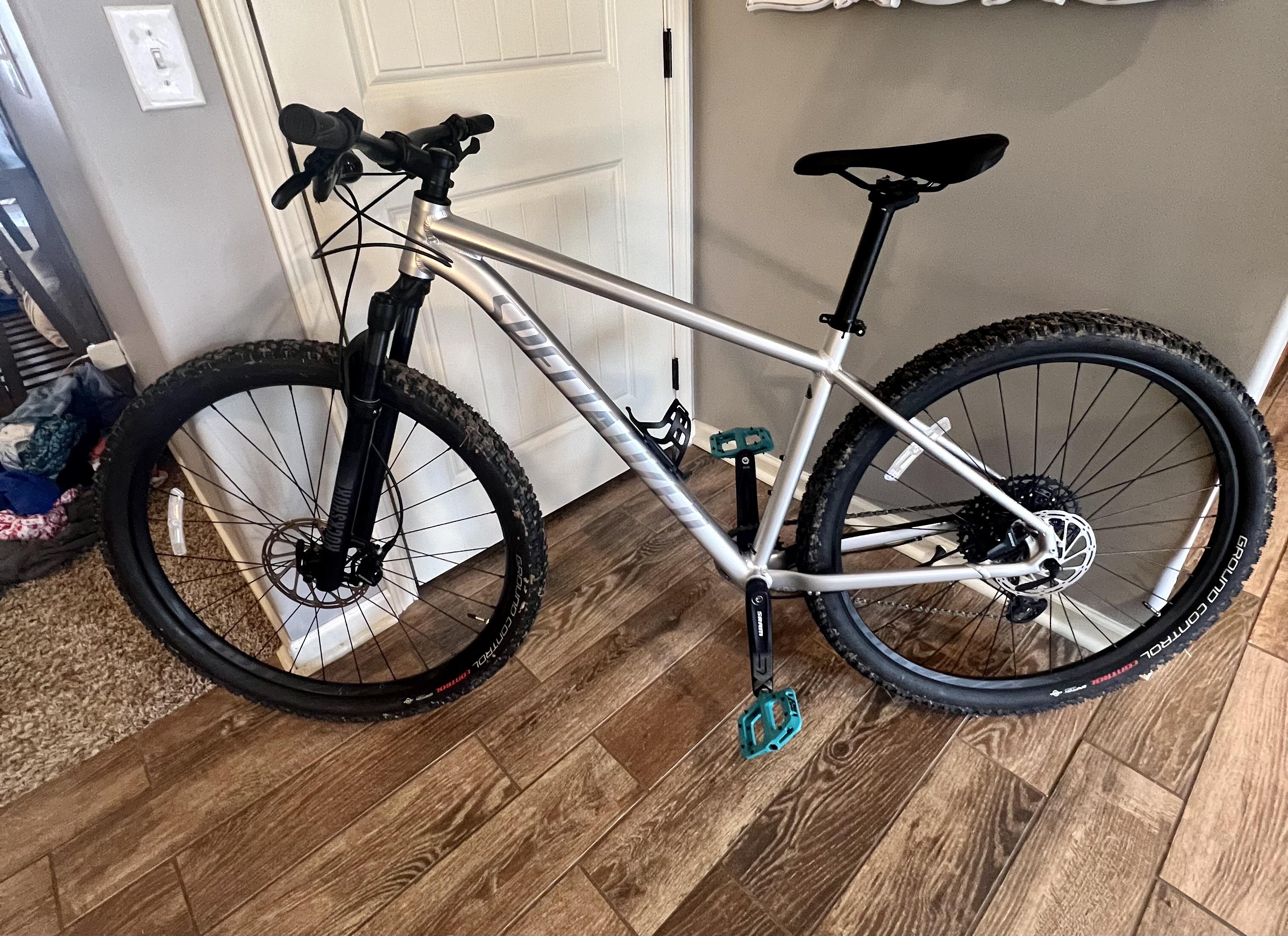 New Ride Specialized Rockhopper Expert. Added new pedals, grips, and
