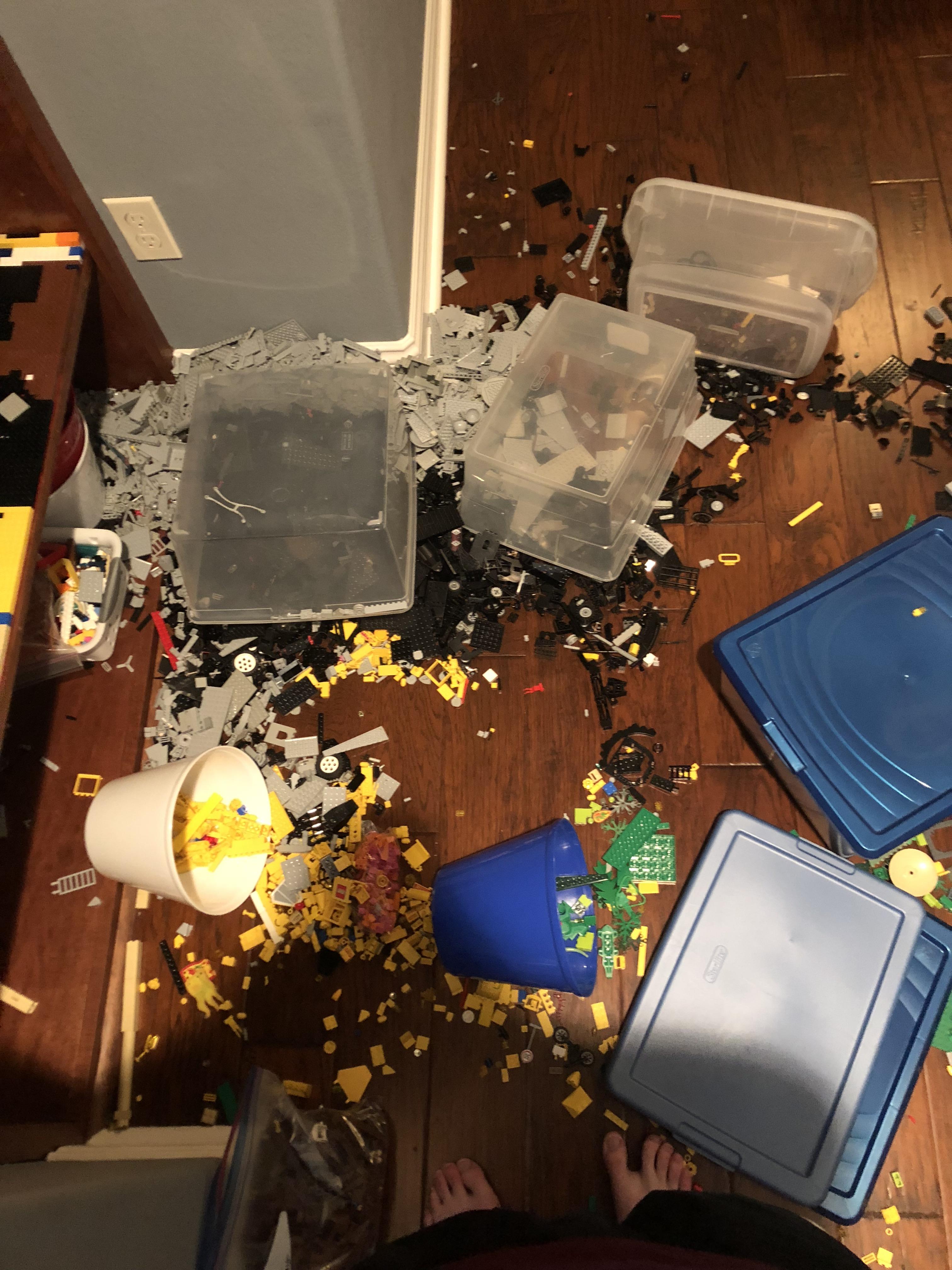 My lego shelf broke ( r/lego