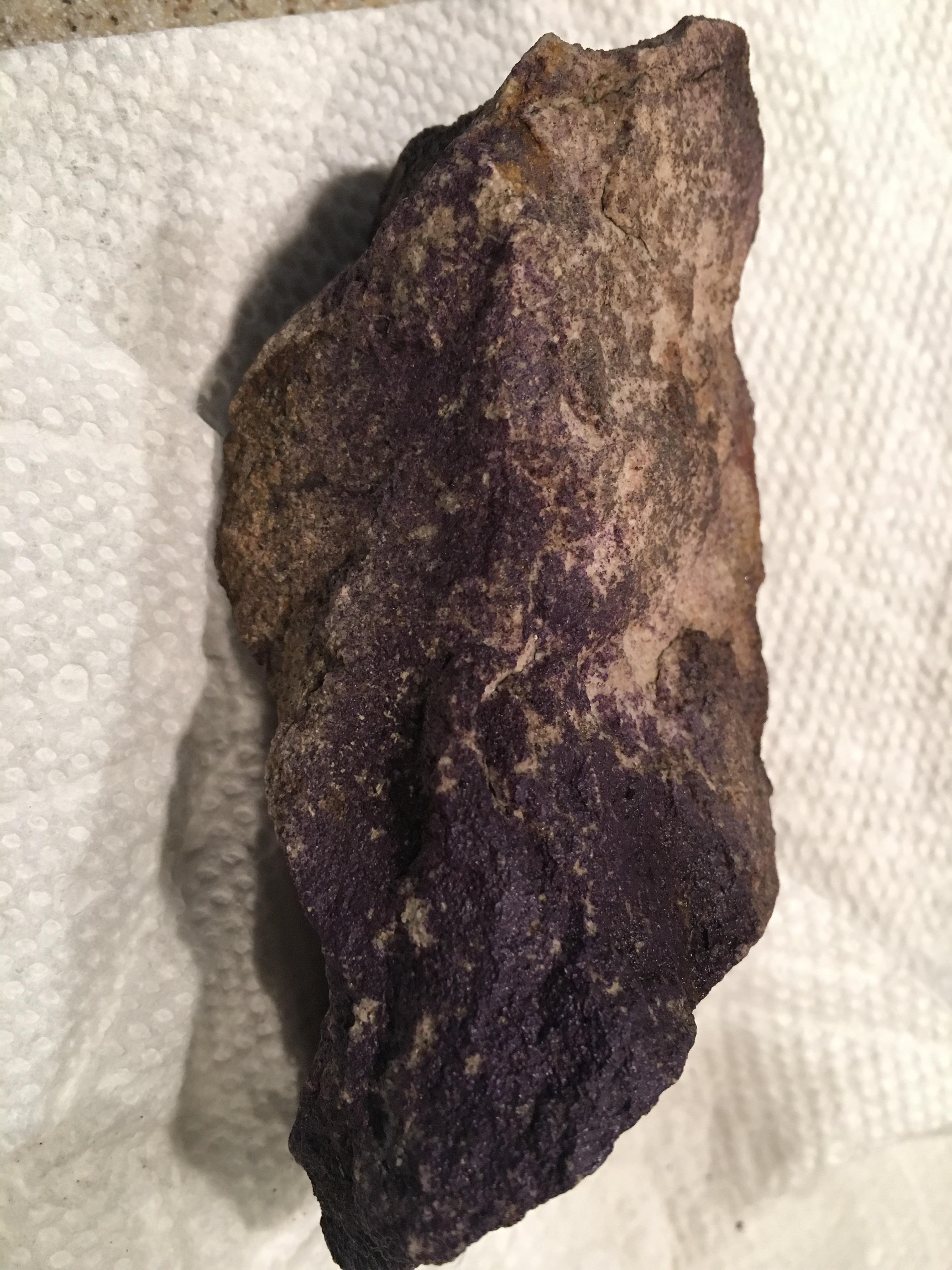 Can anyone help me identify this purple rock? Found in central