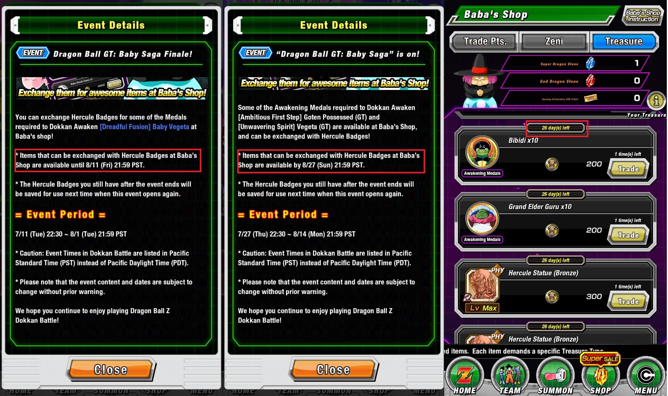 PSA Hercule Badges exchange is extended due to Baby Saga that came on