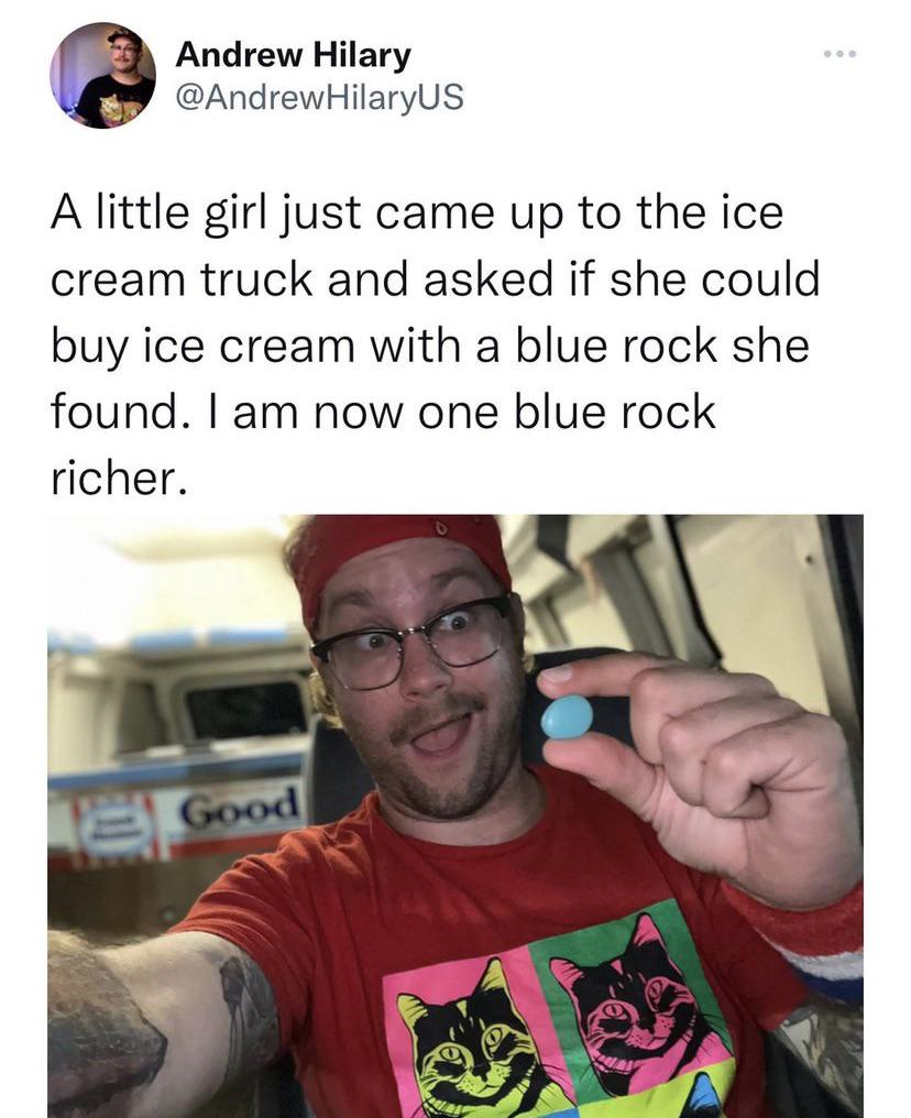 The blue rock is priceless r/MadeMeSmile