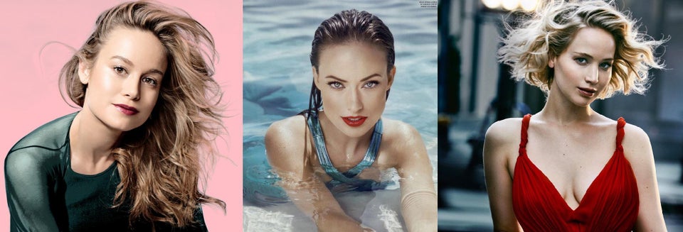 Brie Larson, Olivia Wilde and Jennifer Lawrence ,....... BJ+Swallow