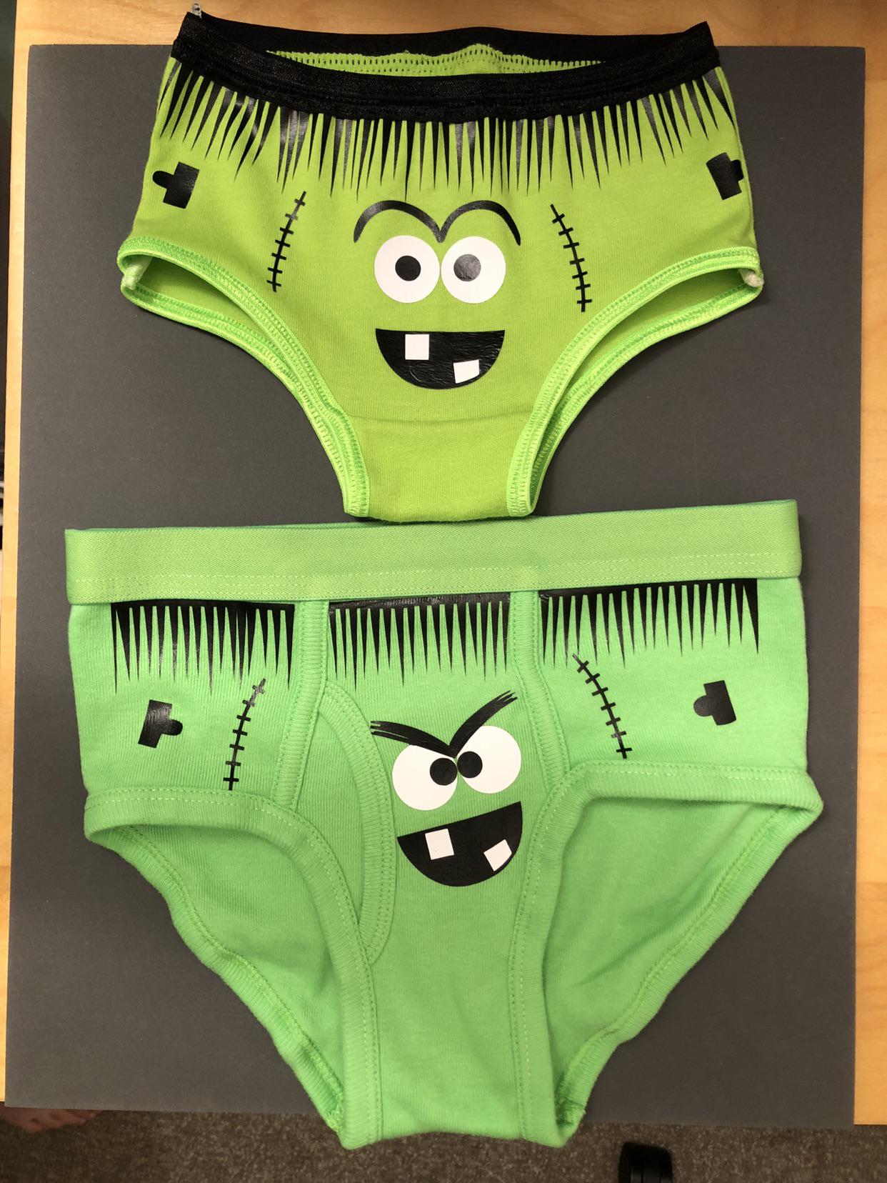 Creepy Pair of Underwear!!!! The eyes and teeth glow in the dark. Made