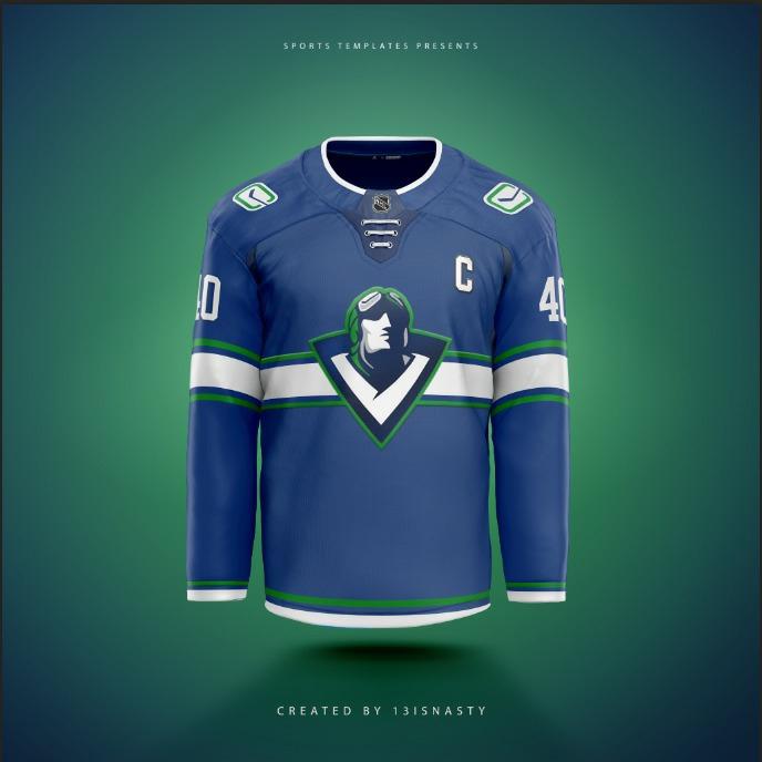 Vancouver Canucks Jersey Concept 5 (Logo Designed by John Slabyk) r/nhl