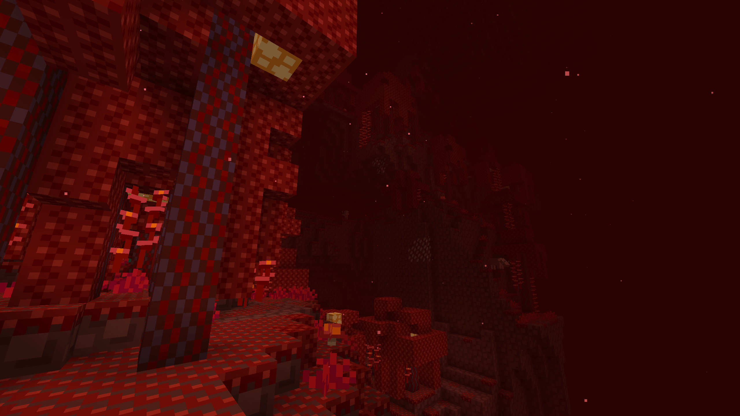 A screenshot of the crimson forest with my texture pack! r/Minecraft