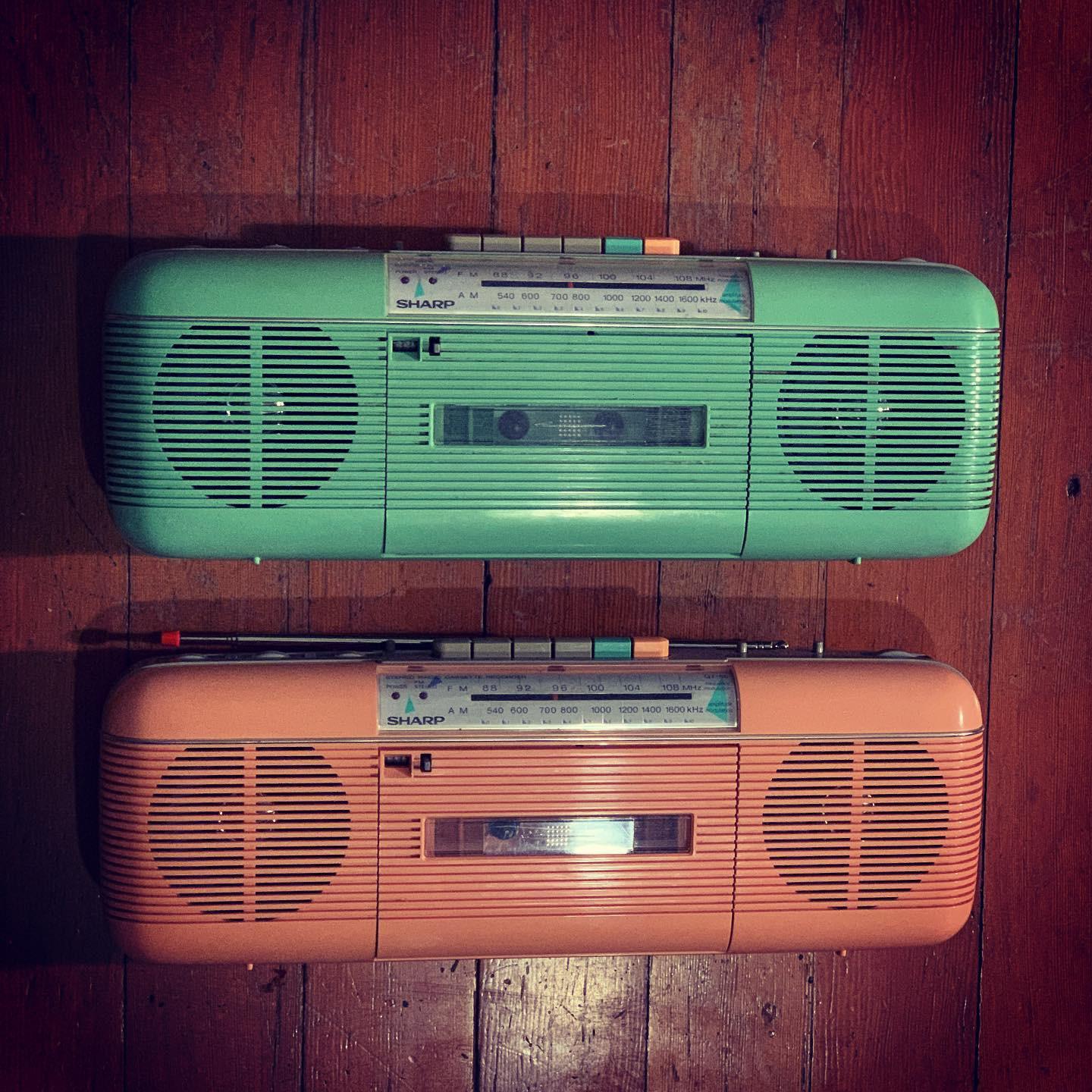 (2) Sharp QT50 boom boxes from 1985. Both work great and will be teaching my two daughters