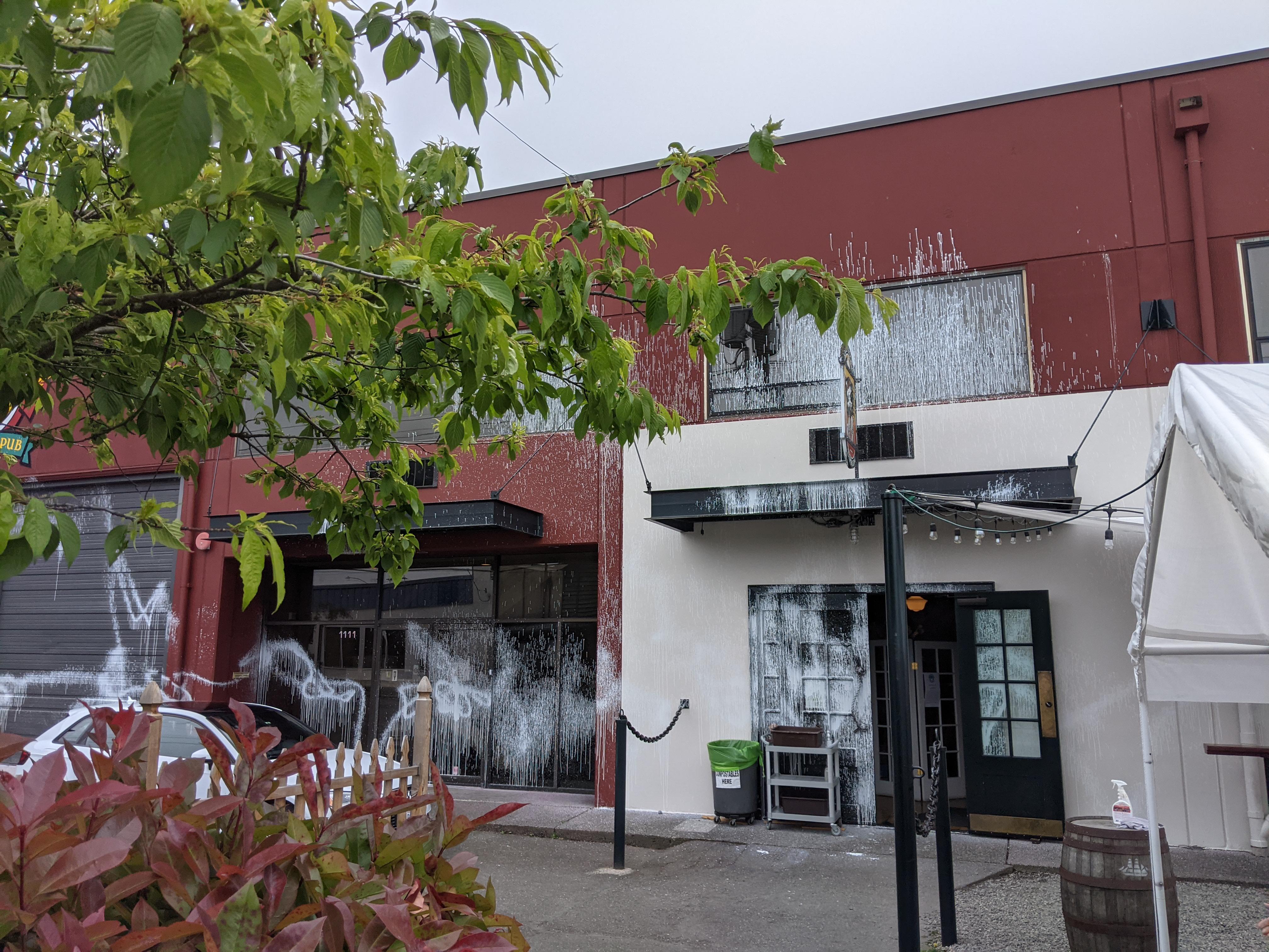 Vandals paint bomb Jolly Roger Taproom for the second time this month