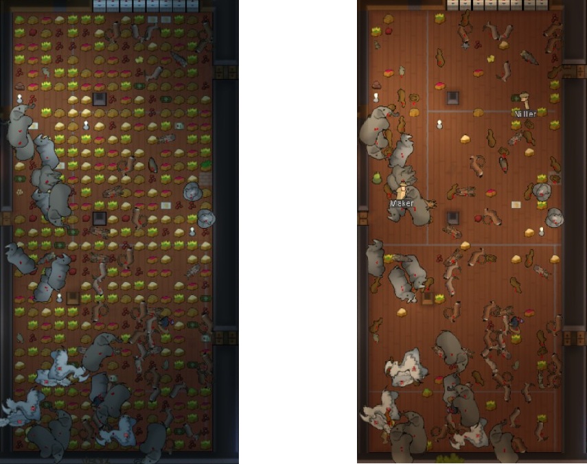 My freezer before and after installing Stack XXL mod r/RimWorld