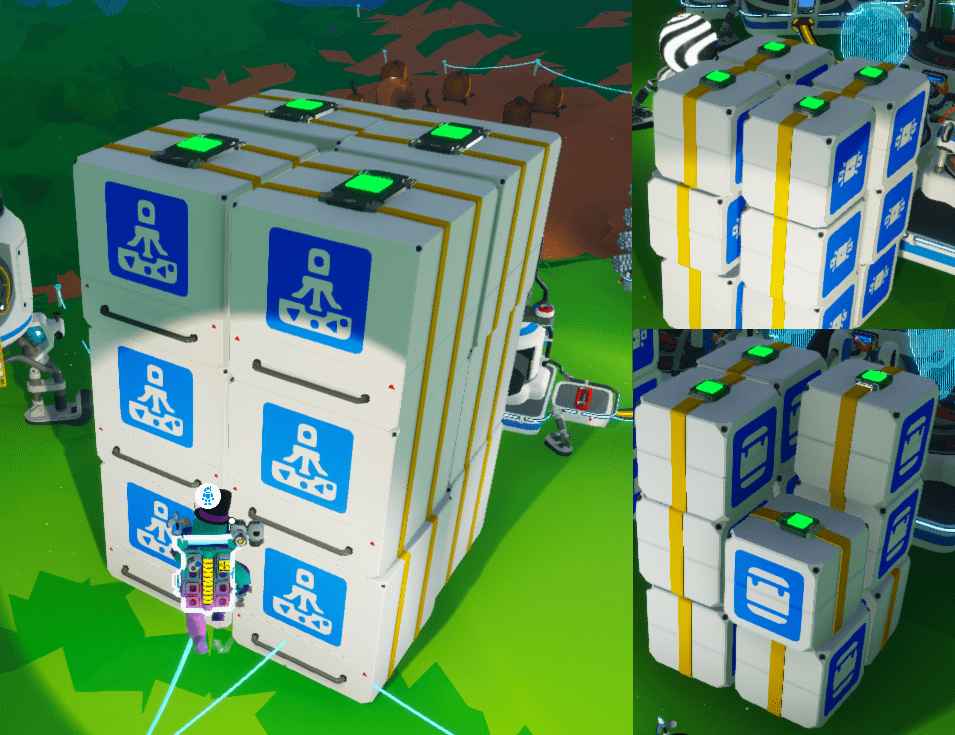 12 Auto Extractors, 12 Large Platform Bs, 11 Large Resource Canisters