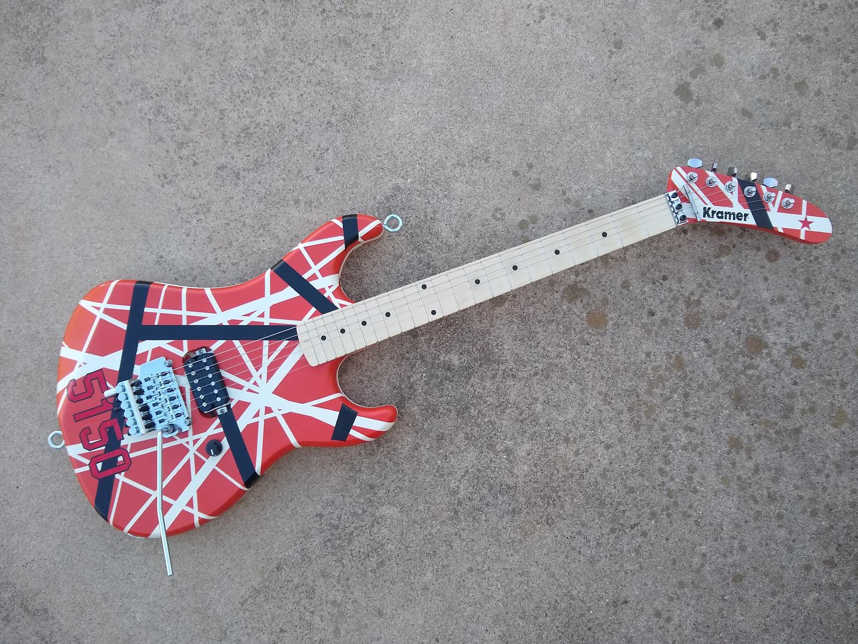 Van Halen 5150 Kramer Reproduction I just finished from a BYOGuitars