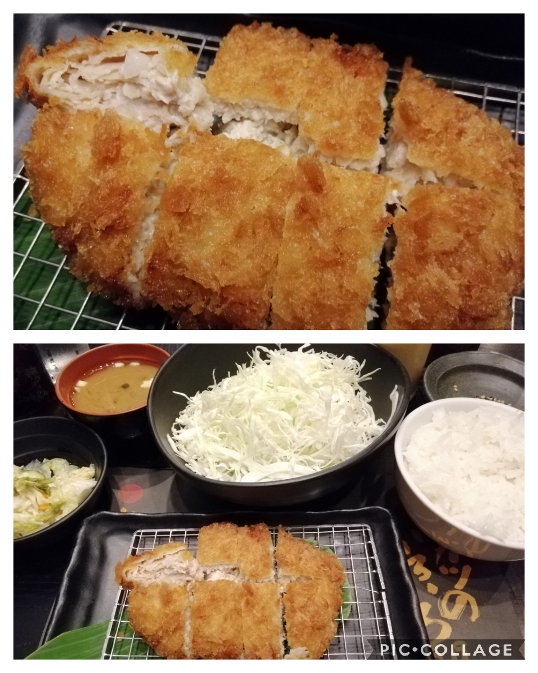 [I ate] Garlic tonkatsu with unlimited sides (salad, pickled veggies
