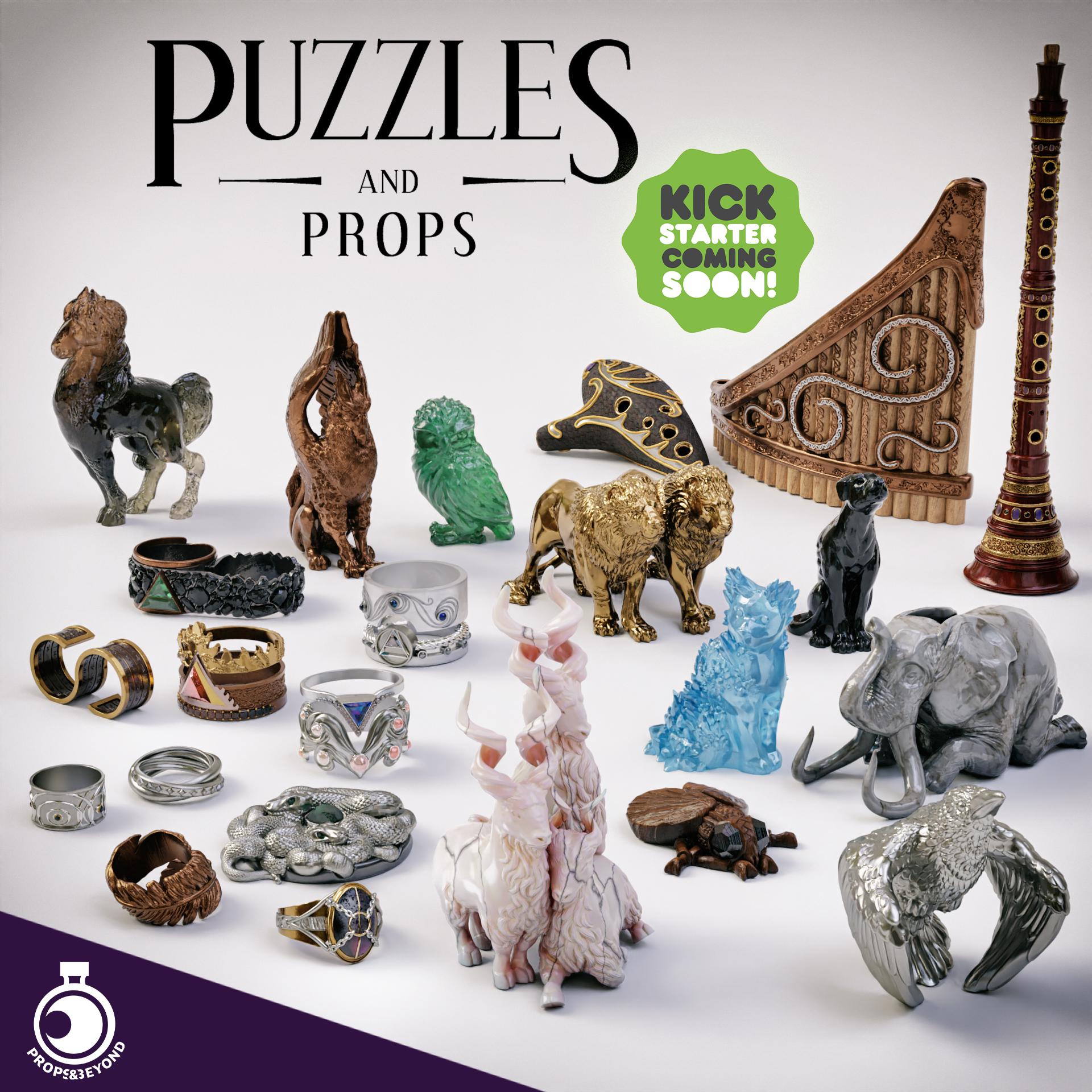 Announcing 3D printable Puzzles and Props Kickstarter. Realsized magic