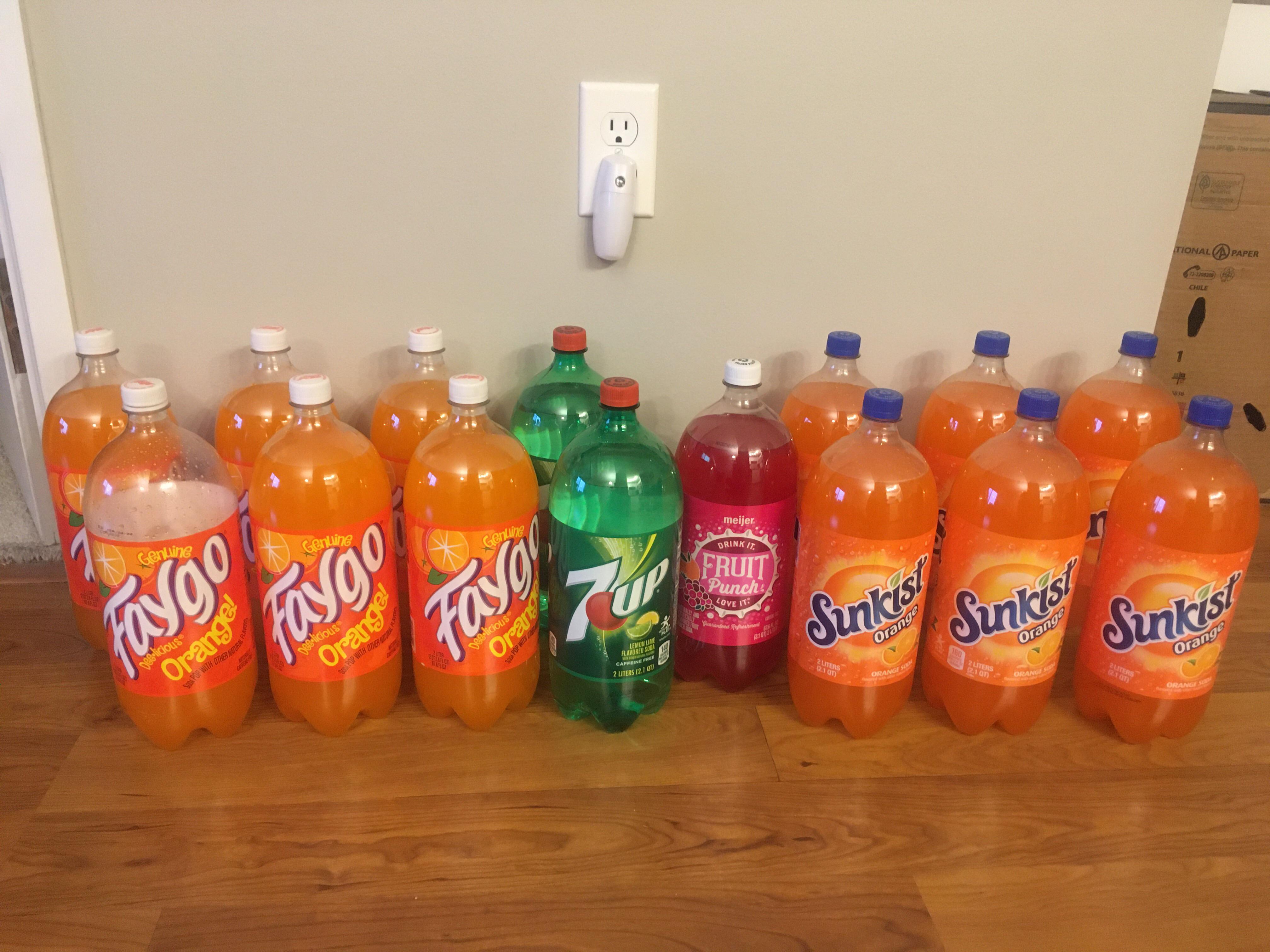 My current supply of 2 liter sodas, following an 11for10 sale at