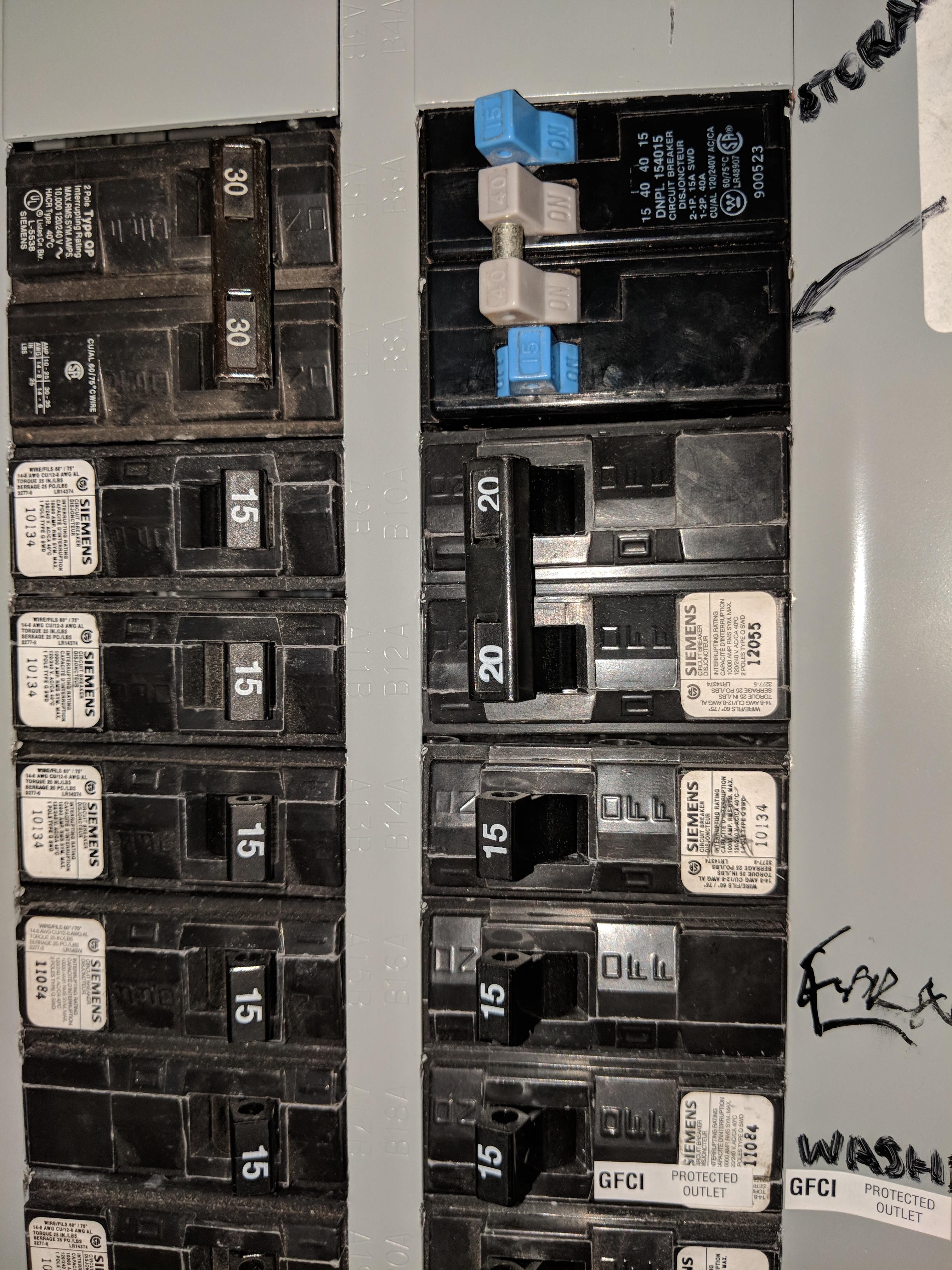 Why does that little blue breaker immediately pop off Everytime i try