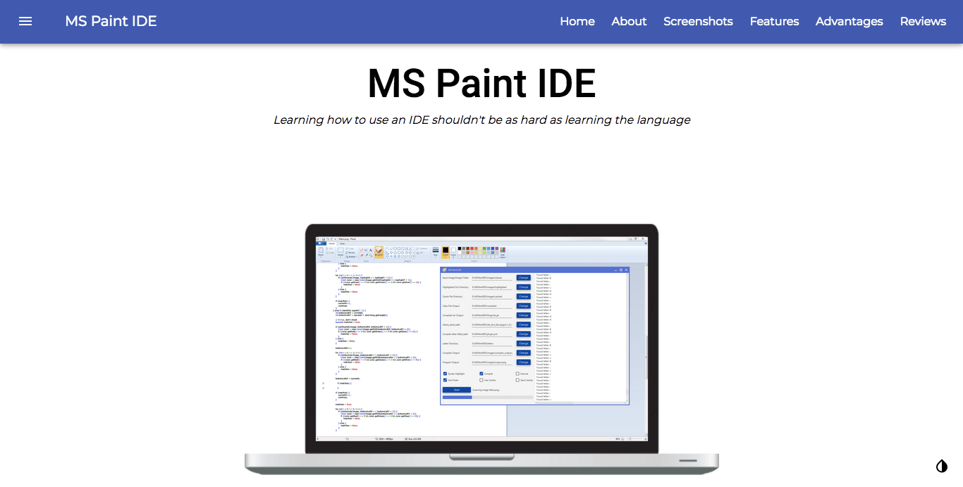 A IDE for MS Paint. r/ofcoursethatsathing