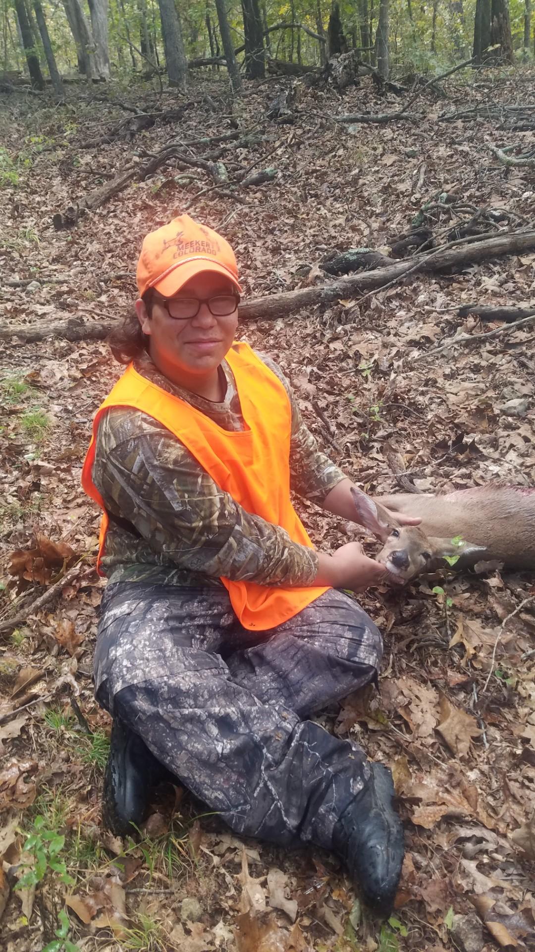 My first deer ever. Got it during youth hunt in Oklahoma r/Hunting